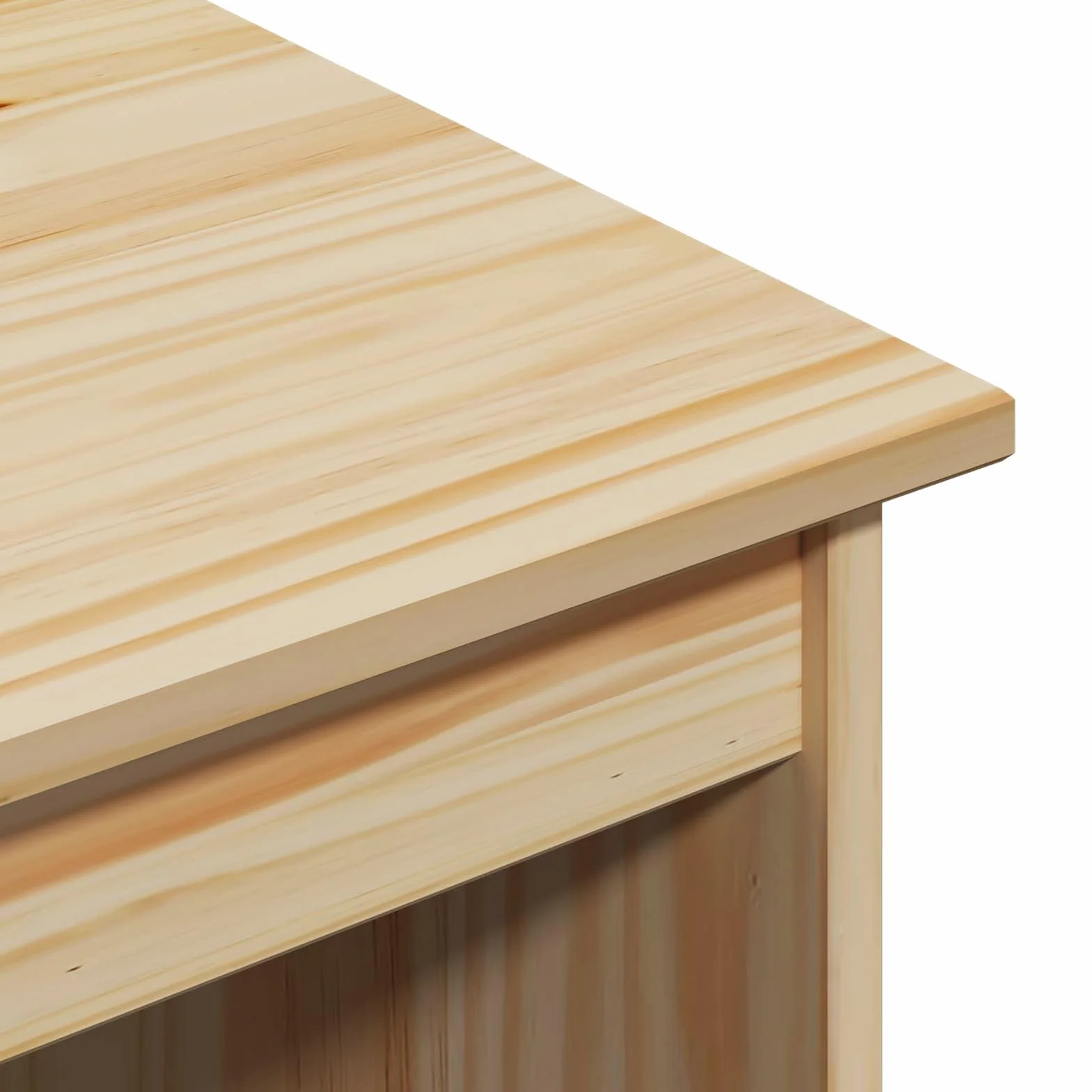 Biurko brązowe, lite drewno sosnowe, 112 x 50 x 75 cm, prostokątne, do domu, biura, gabinetu, laptopa, PC, ergonomiczne, z półką
