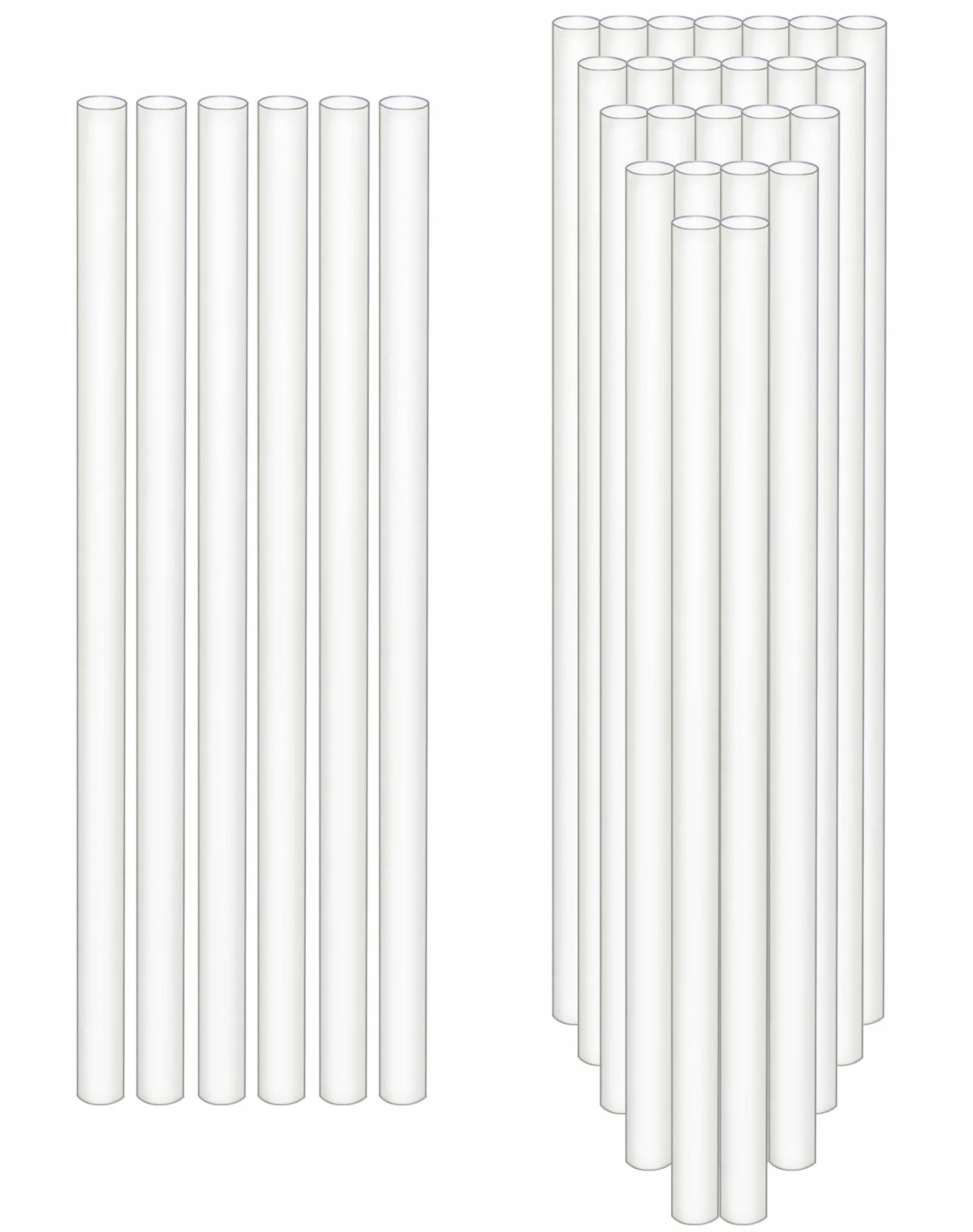 QWORK® 30 szt. Podpórek do ciast, stojak na ciasto, kołki do białego ciasta, 24 cm, do ciast warstwowych
