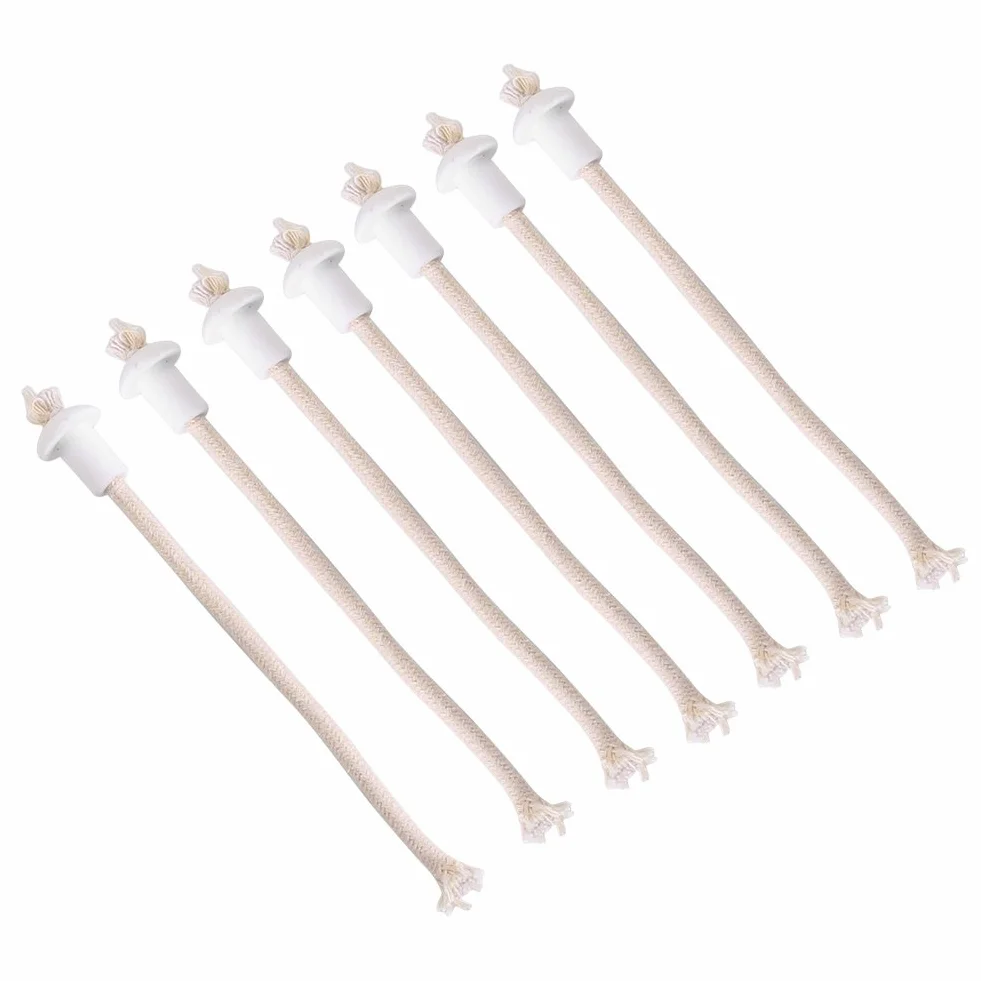 Jectse 7 szt. knota lampy olejowej, bawełna, żaroodporne światło knotowe, zamiennik z uchwytami, latarka, knot, wrog, DIY, do butelki wina, impreza, świeca, olejowa, palnik ogrodowy