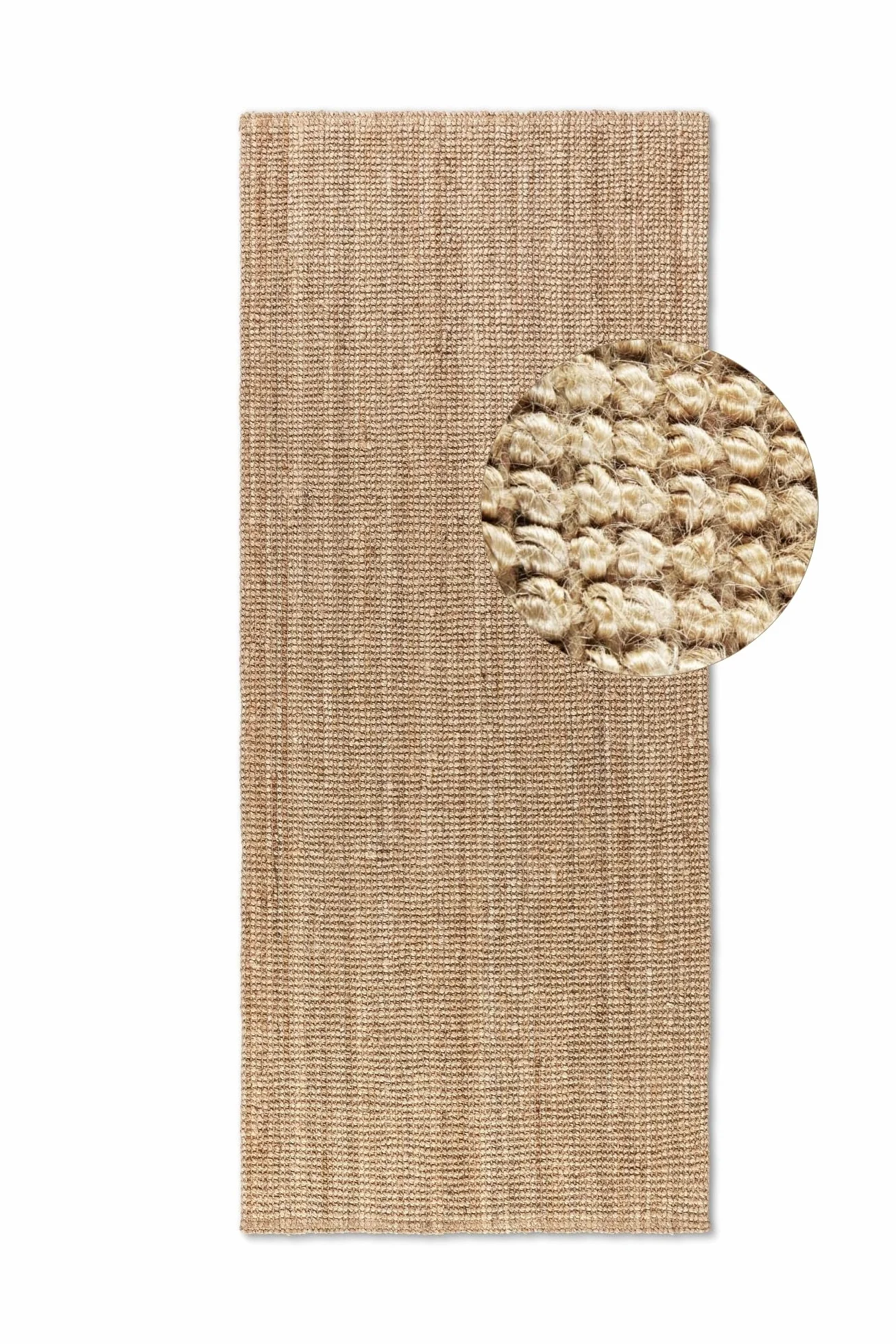 Hanse Home Dywan jutowy – naturalny dywan do salonu, w 100% z juty – ręcznie tkany i naturalny – styl boho, z naturalnych włókien, dywan jutowy do salonu, sypialni, jadalni – naturalny złoty, 80 x 200