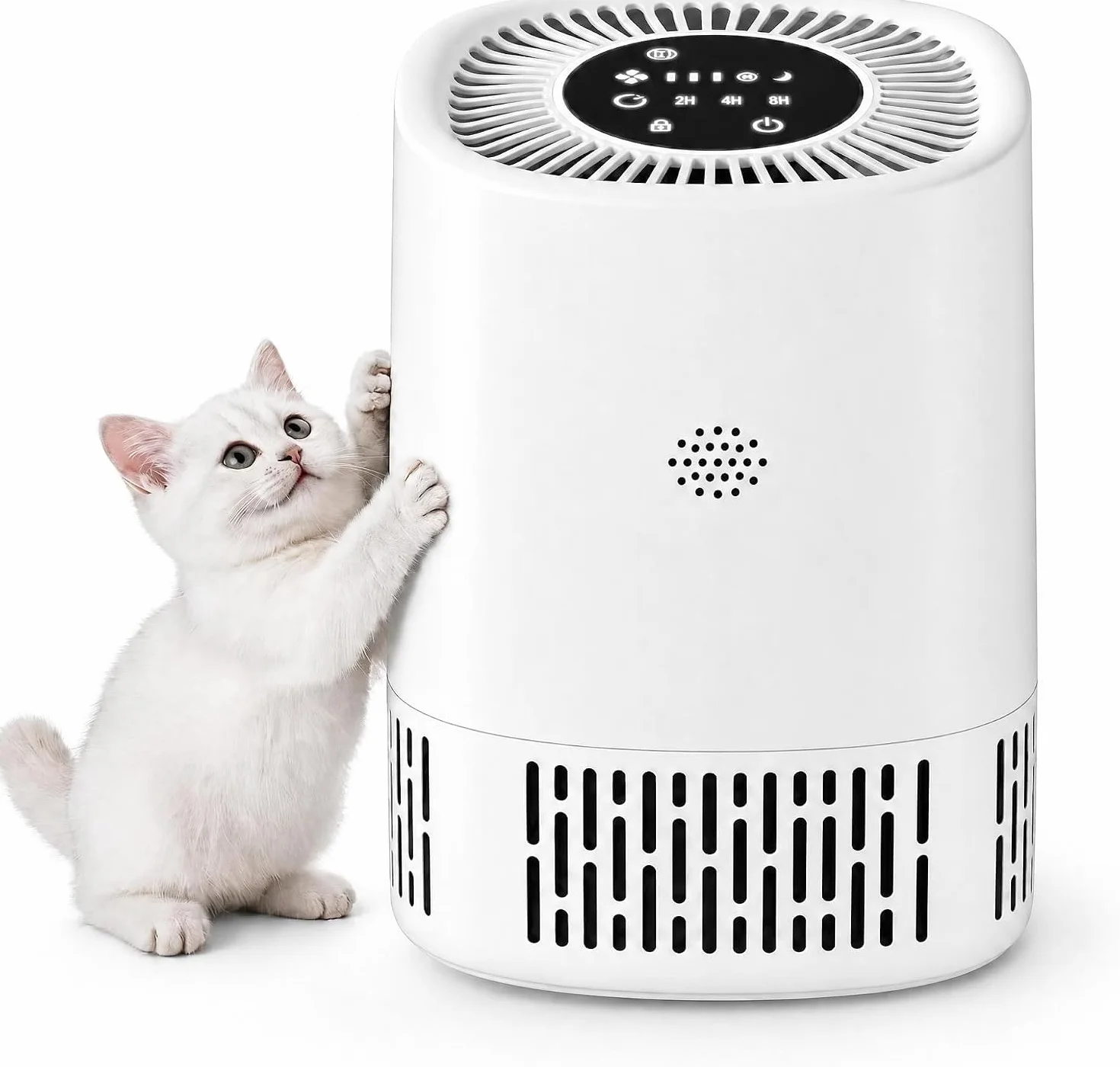Oczyszczacz powietrza z filtrem HEPA 3 w 1, CADR 100 m³/h, do 15 m³/h, 5 stopni w zestawie tryb automatyczny i uśpienia, cichy 24 dB, USB Type-C, timer, zabezpieczenie przed dziećmi, dla alergików i