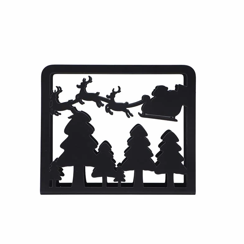 uchwyt na serwetki, Uchwyt na serwetki 12 * 4,2 10 CM 1-3 SZT. Czarne serwetniki stół(Elk,W:12*D:4.2*H:10cm 3pcs)