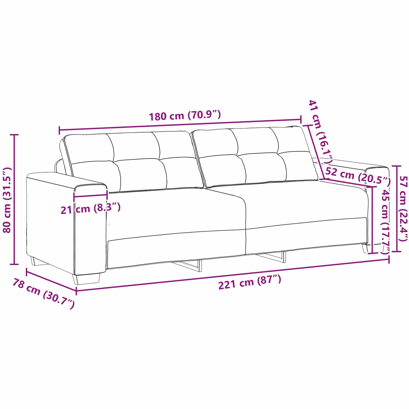 Nowoczesny 3-częściowy zestaw sofy w kolorze kremowym z poduszkami, ergonomiczny zestaw do salonu do wygodnego kącika do czytania, odporny na plamy i trwały, stylowy design dla eleganckiego