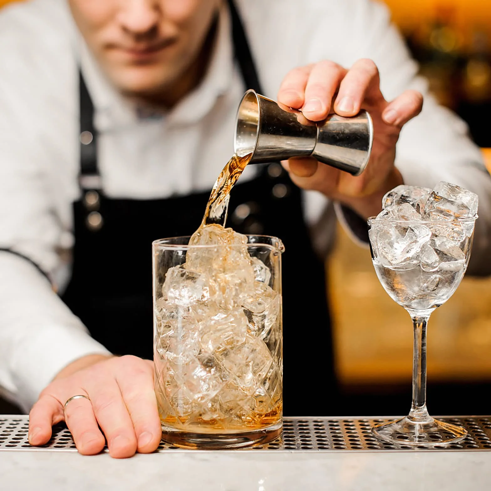 Abeillo Miarki do alkoholi 25/50ml i 15/30ml, stal nierdzewna Miarka do alkoholu Jigger Craft Podwójny kubek do odmierzania napojów Bar Party Wino Koktajl Drink Shaker
