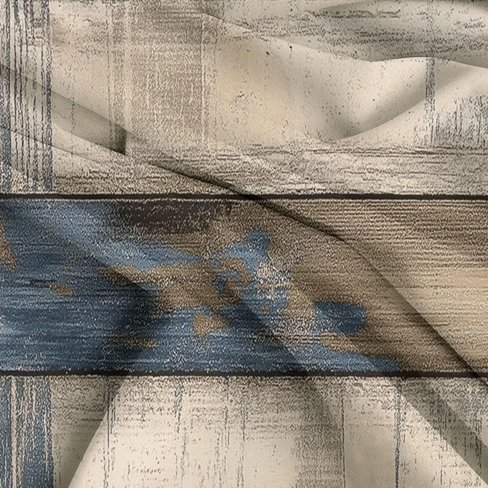 Générique Poszwa na kołdrę do kawy 220x240 cm komplet pościeli, vintage postarzane drewno ziarno paski poszwa na kołdrę z nadrukiem - zestaw pościeli z zamkiem błyskawicznym i poszewkami na poduszki