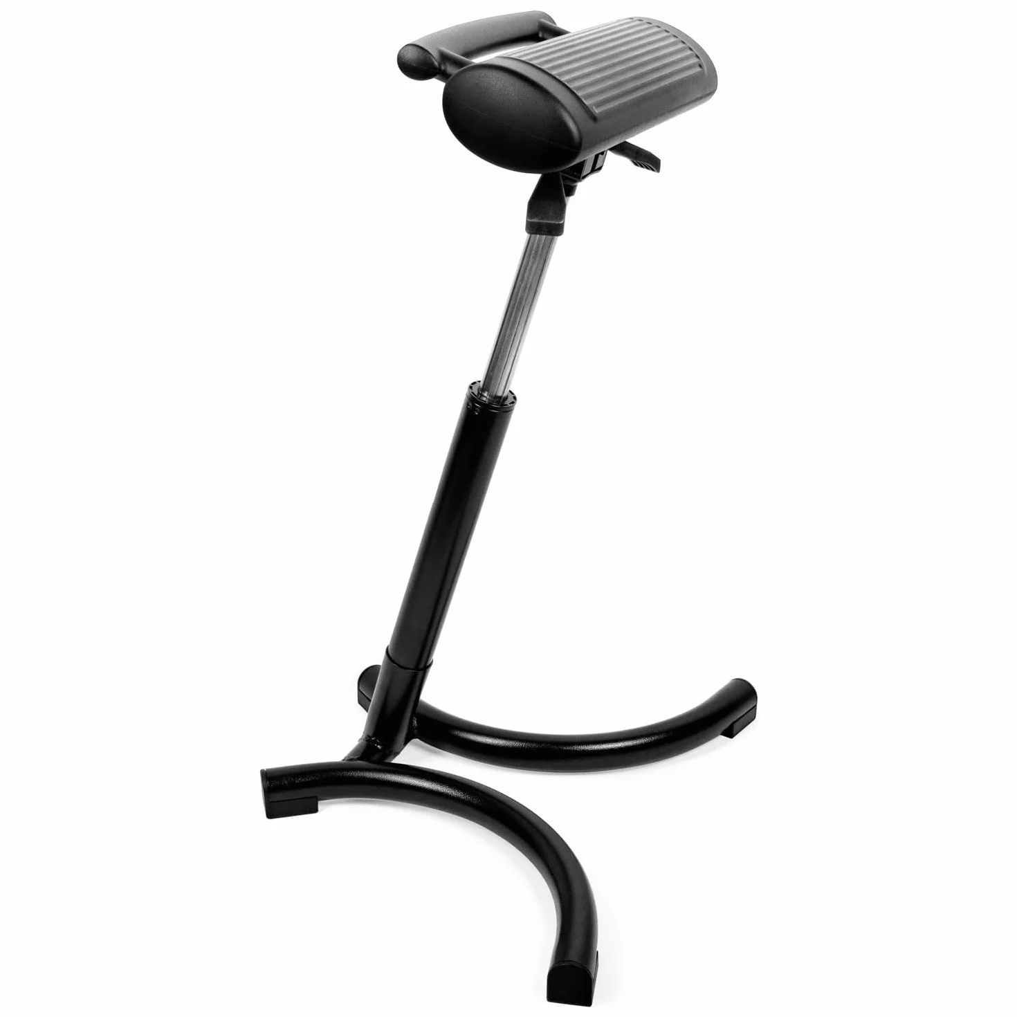 Stołek stojący Werkfox® Ergonomiczny stołek z regulacją wysokości; Stojący stołek warsztatowy; Stojące krzesło do biurka, biura, przemysłu.