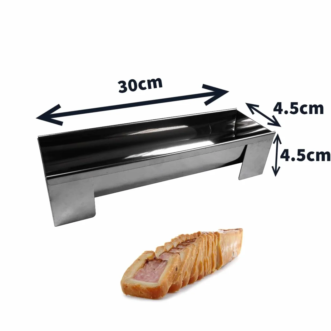 patisse 13923 - rynna na kłody bożonarodzeniowe kwadratowe foremki mini - stal nierdzewna - 30 x 4,5 x 4,5 x 4,5 x 4,5 cm