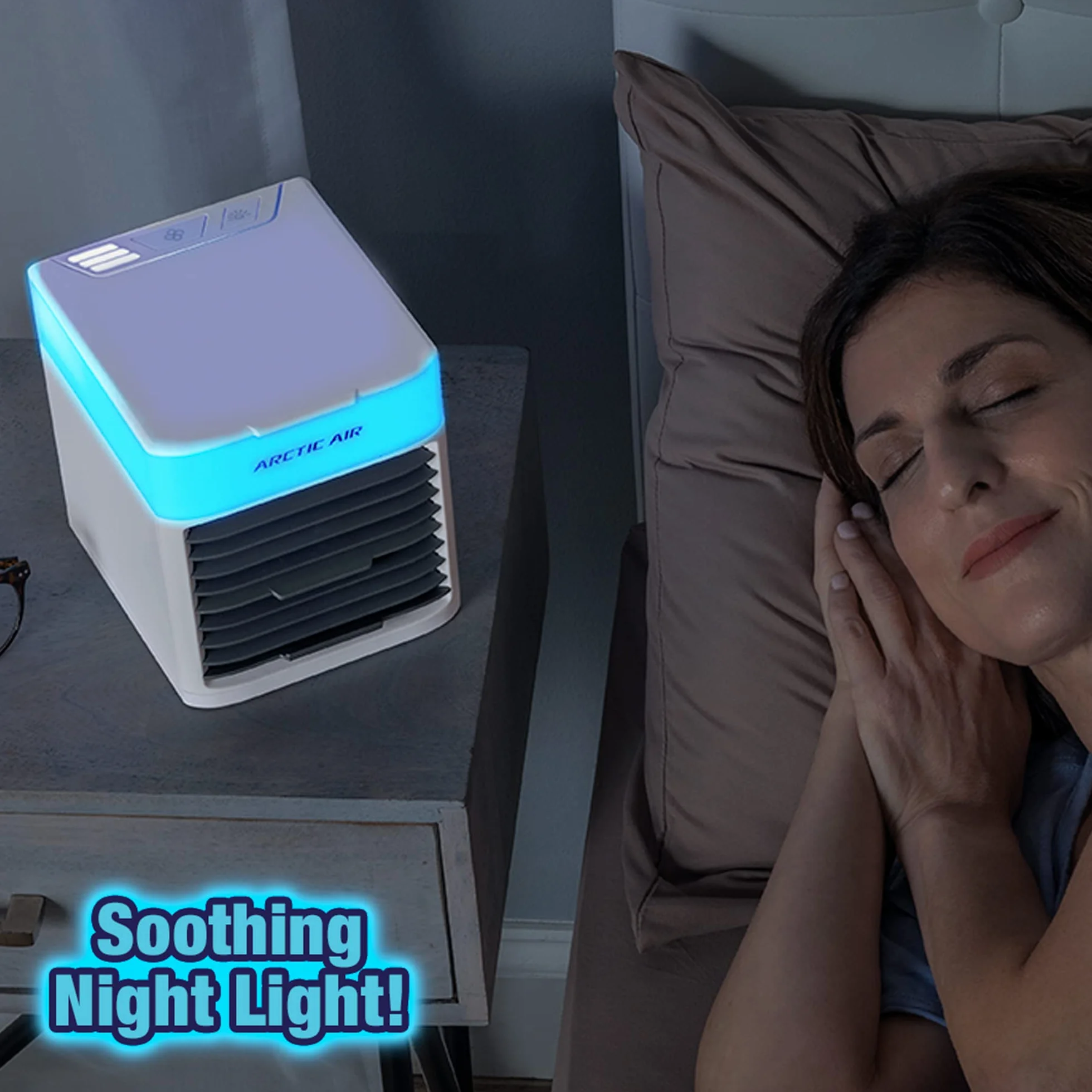 ARCTIC AIR PURE CHILL 2.0 Przenośny klimatyzator chłodzenie hydrauliczne 7 kolorów LED