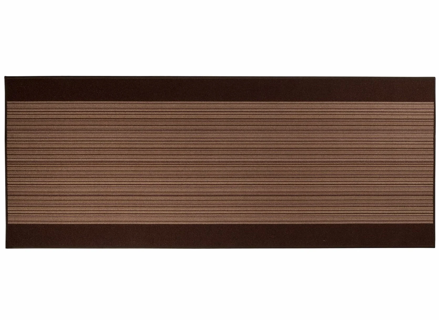 Tapiso Antypoślizgowy dywan, bieżnik na metry, nowoczesny, w paski, brązowy, melanż, do korytarza, salonu, 80 x 1000 cm