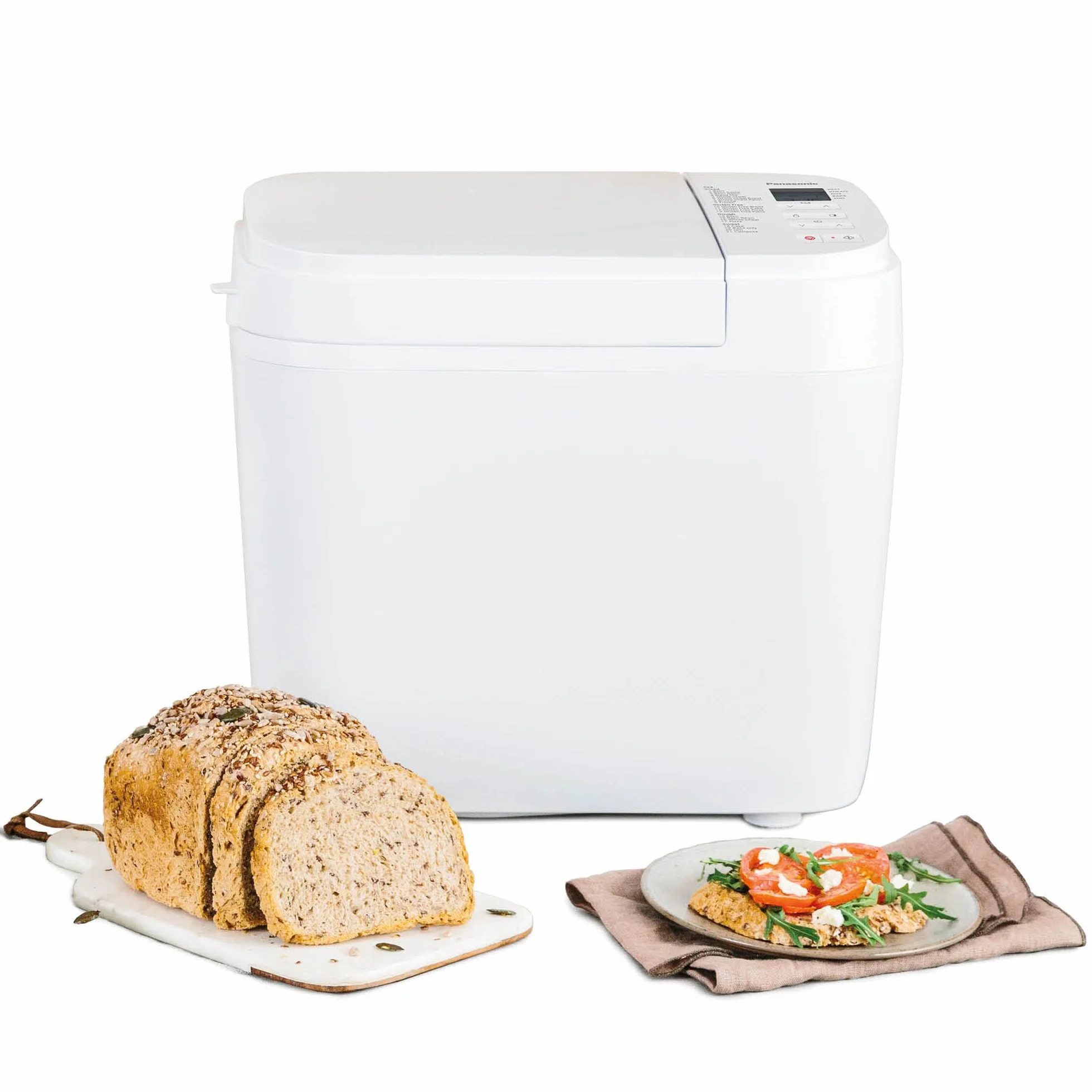 Panasonic SD-B2510WXE Wypiekacz do chleba (21 programów, podwójny czujnik temperatury, timer, 4 programy bezglutenowe), biały