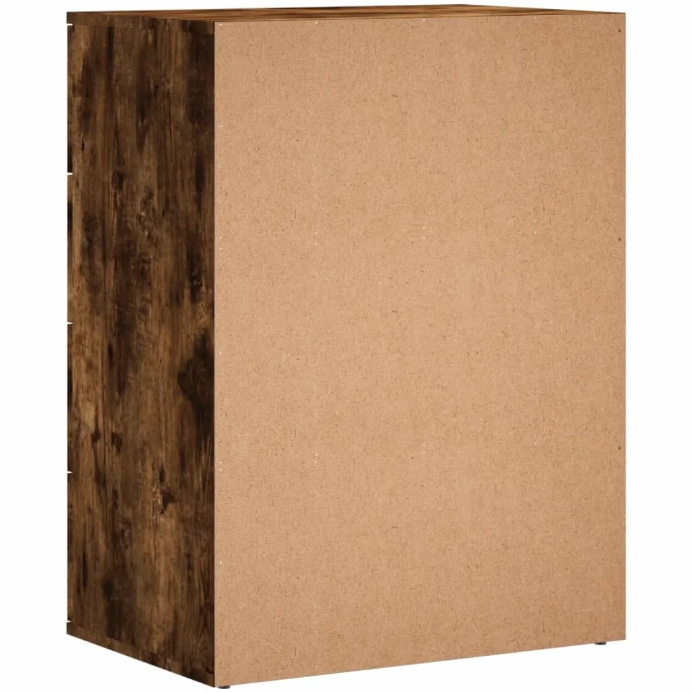 Générique 2-częściowy bufet wędzony dąb 60 x 39 x 80 cm, wytrzymały mebel do przechowywania z dużą przestrzenią na czasopisma i książki, praktyczny i stabilny design.