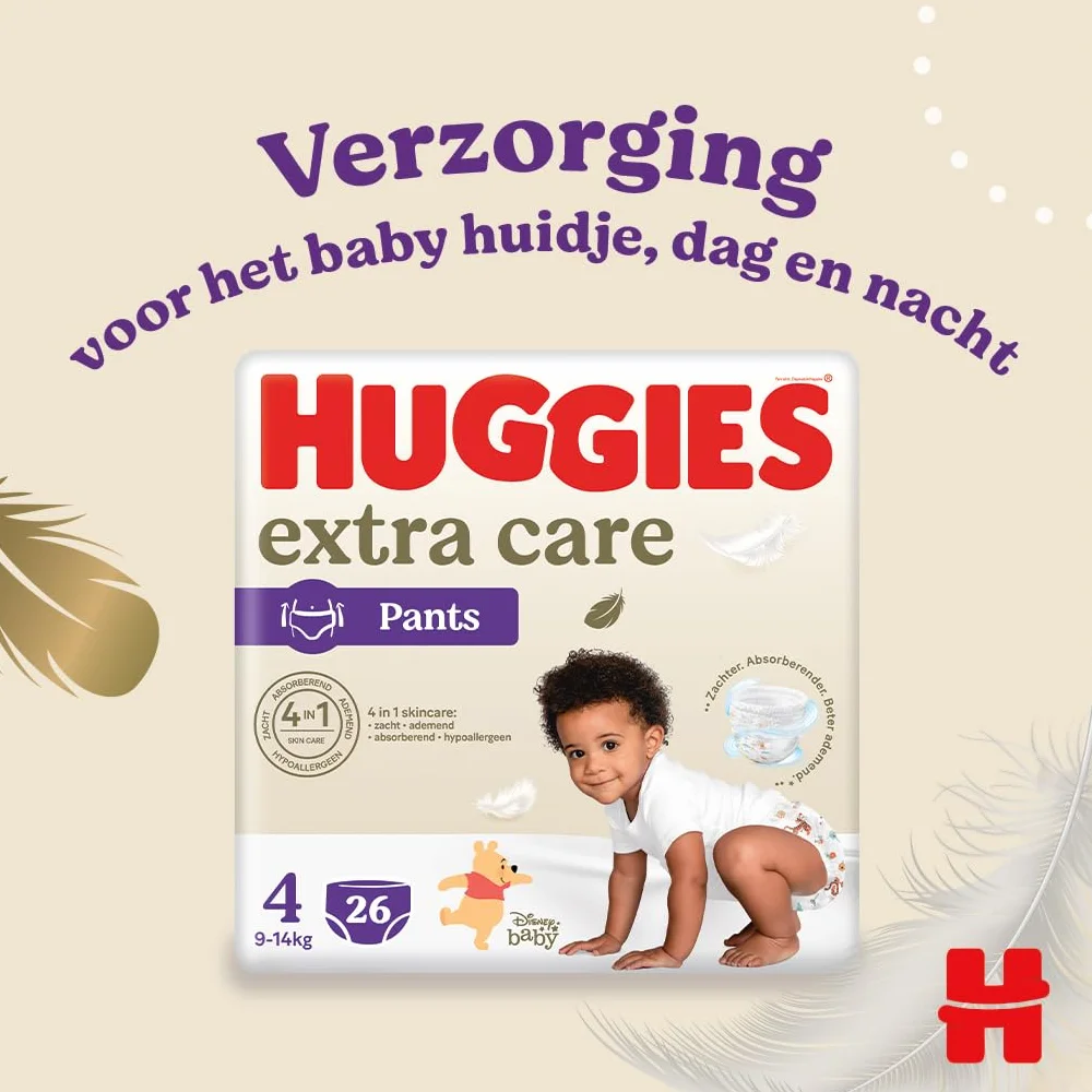 Huggies Extra Care Pieluchy, Rozmiar 4