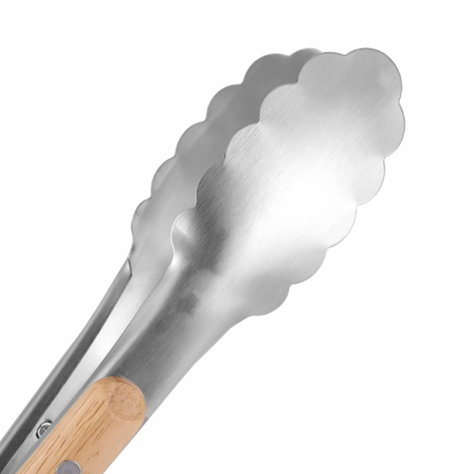 Szczypce Kuchenne Zacisk Do Grilla Drewniany Uchwyt Zapobiegający Poparzeniu Nadaje Się Do Grillowania Na Świeżym Powietrzu Szczypce Do Grilla(33cm)