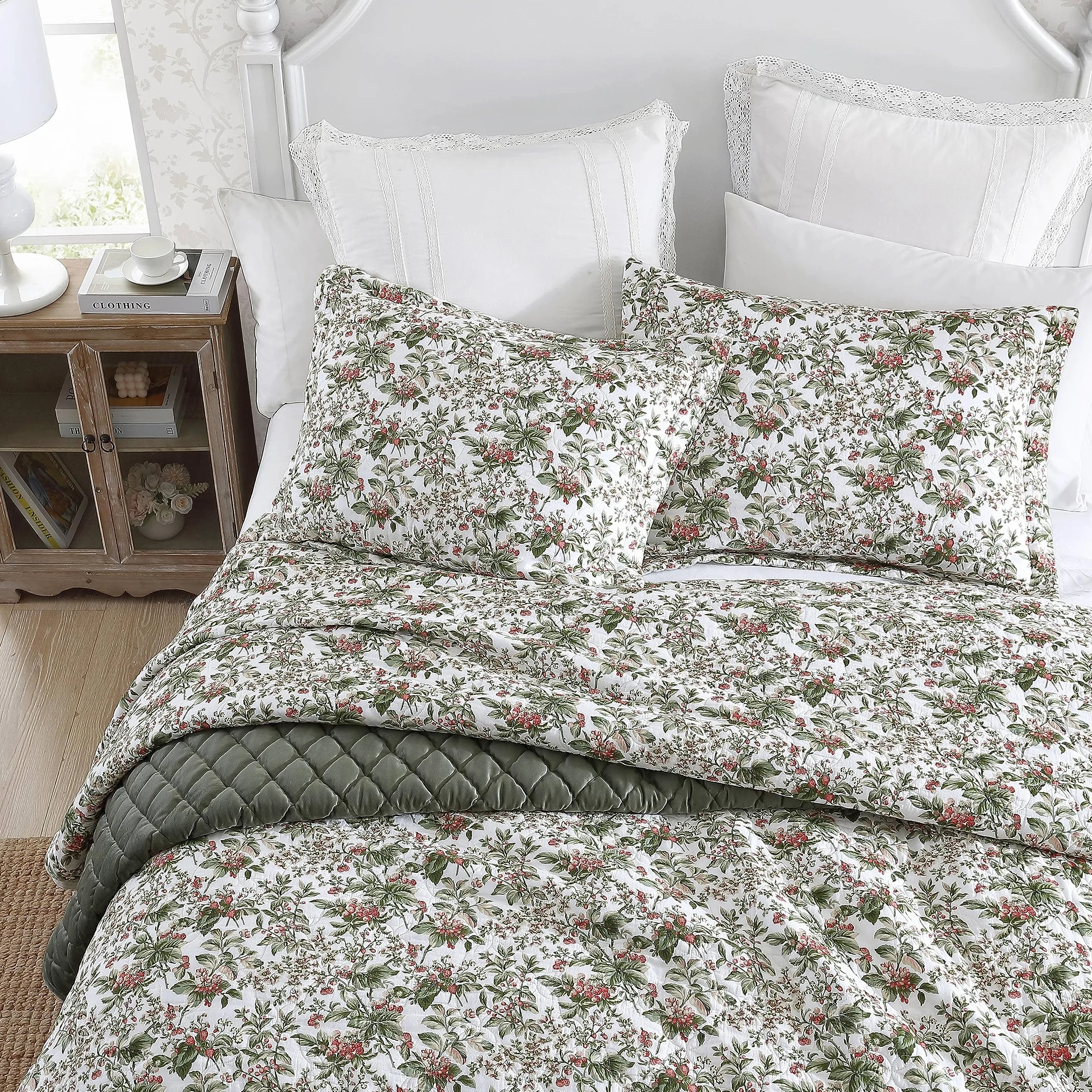 Laura Ashley Zestaw kołder typu queen dwustronna bawełniana pościel z poszewkami