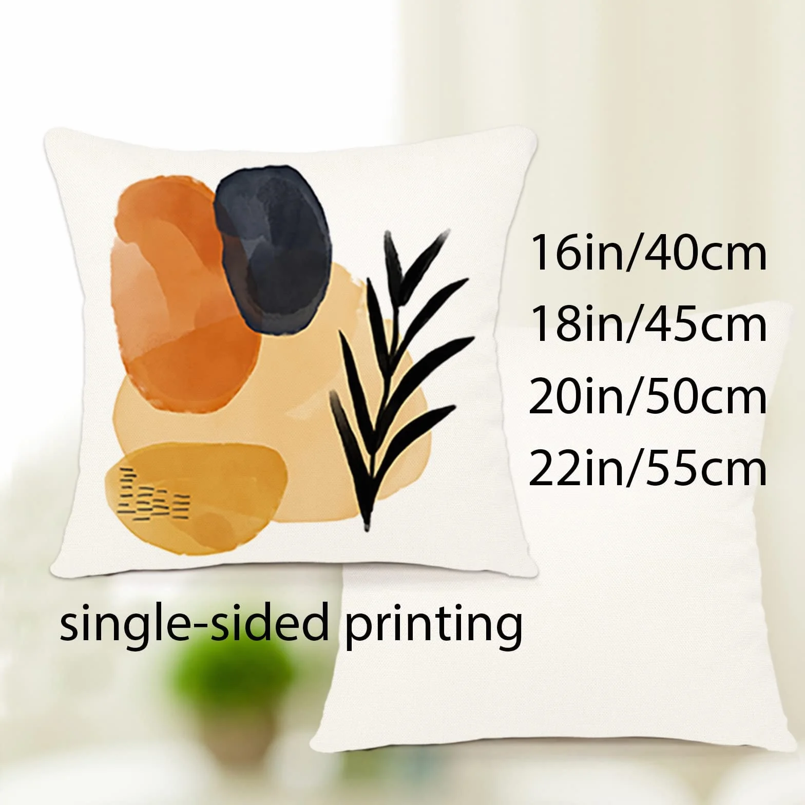 ZWJD Poszewka na poduszkę 50 x 50 cm, zestaw 4 szt., poduszki dekoracyjne, lniane poszewki na poduszki, geometryczny wzór, na sofę, do salonu, poduszki ozdobne, 50 x 50 cm, A081-20