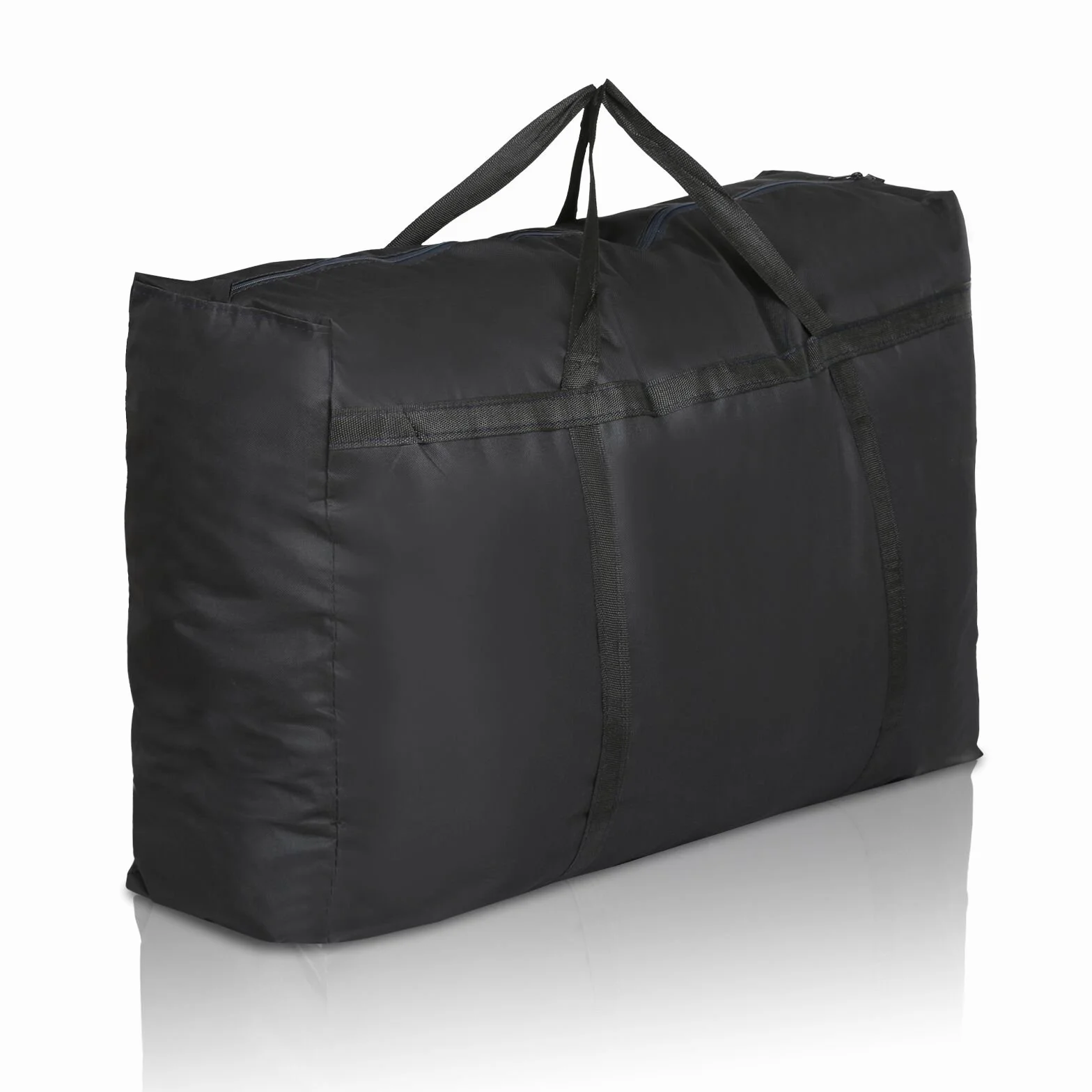 Torba do przechowywania kołder i poduszek 600D Oxford, torba do noszenia pościeli lub nakładek na materac, z zamkiem błyskawicznym i uchwytem (90L x 24W x 58H)