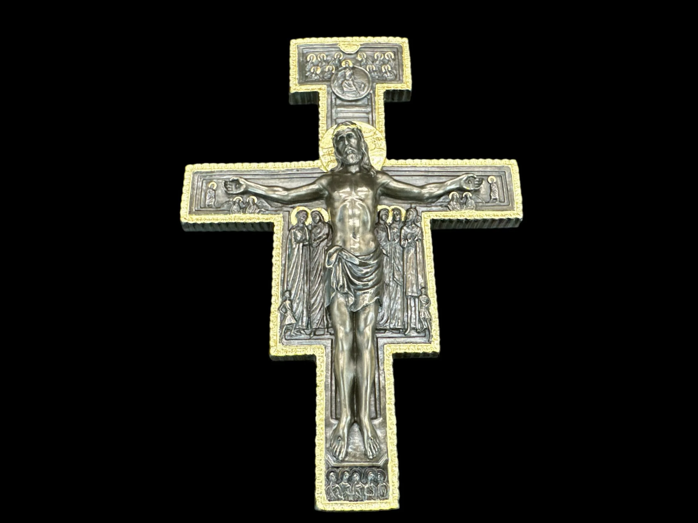 57 SPECIAL REPLICAS Rzeźba dekoracyjna figurka krucyfiks krzyż San Damiano, figurka jako prezent do salonu, dekoracja figurki, dekoracja