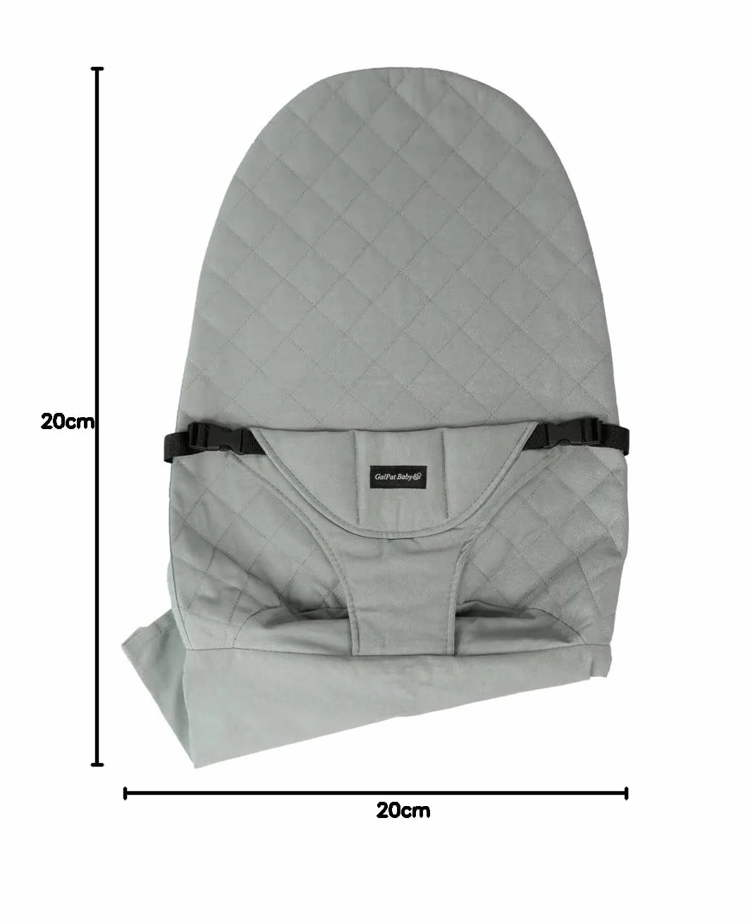 GalPat Baby Pokrowiec hamakowy kompatybilny Babybjorn i GalPat Baby - składany fotel hamak - 100% naturalna bawełna antyalergiczna - kolor szary