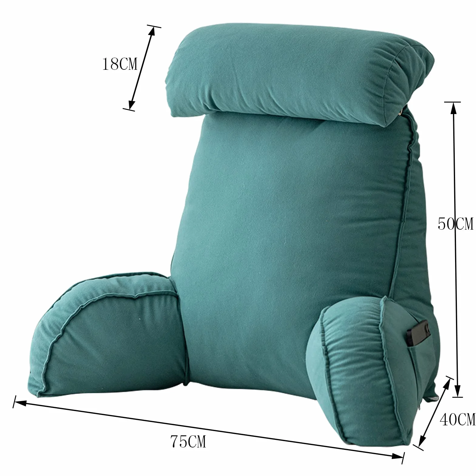 Poduszka do czytania z podparciem szyi / ramion, miękka poduszka do czytania, do grania, relaksu i siedzenia, ergonomiczna poduszka na oparcie, zdejmowana poduszka pod szyję, 75 x 40 x 58 cm, zagłówek