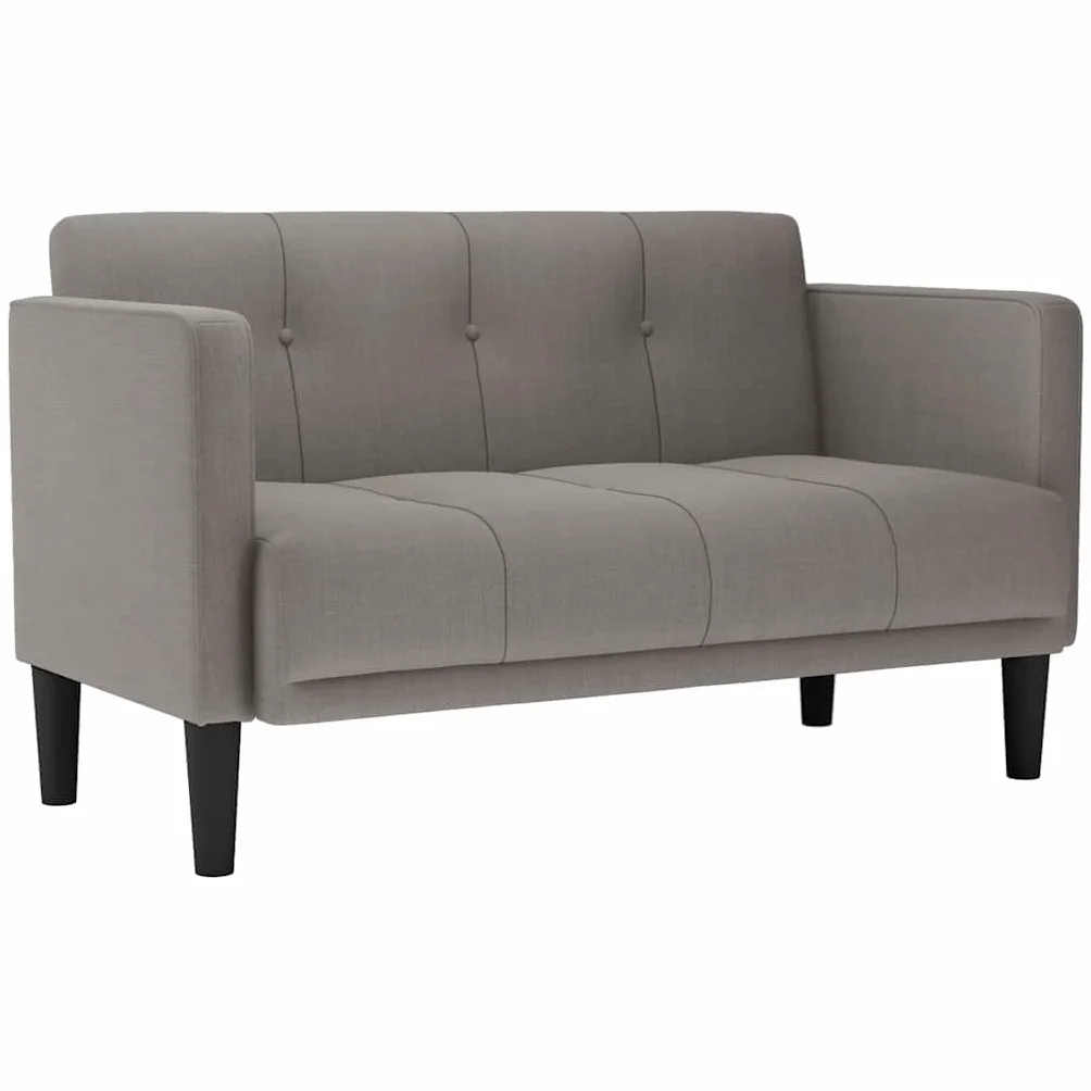 Sofa z tkaniny taupe 111 cm | Pianka i sprężyny wspornikowe, rama ze sklejki, siedzisko 51 cm, maksymalne obciążenie 110 kg