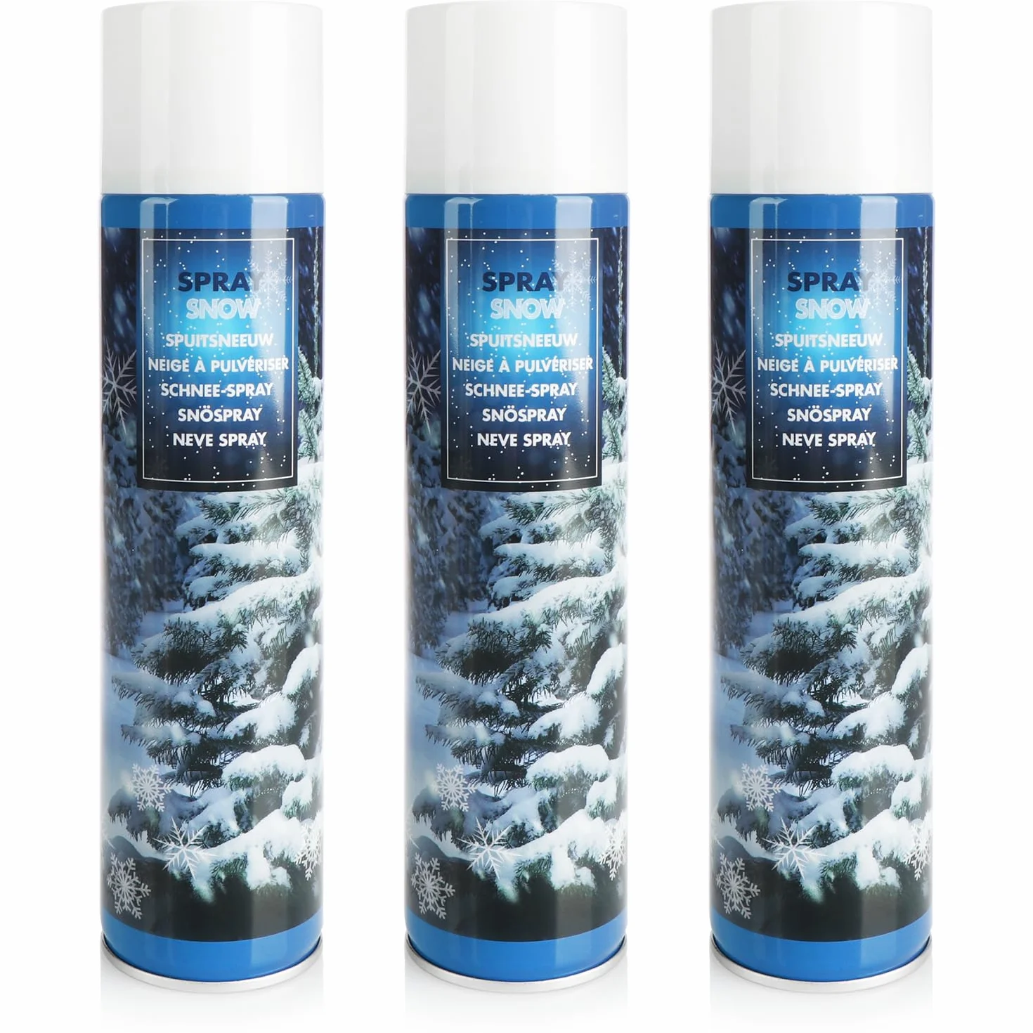 COM-FOUR® 3x Sztuczny snieg - Puszka z dekoracyjnym sniegiem w sprayu - Snieg w sprayu do dekoracji na Boze Narodzenie (03 sztuki - 300ml / snieg)