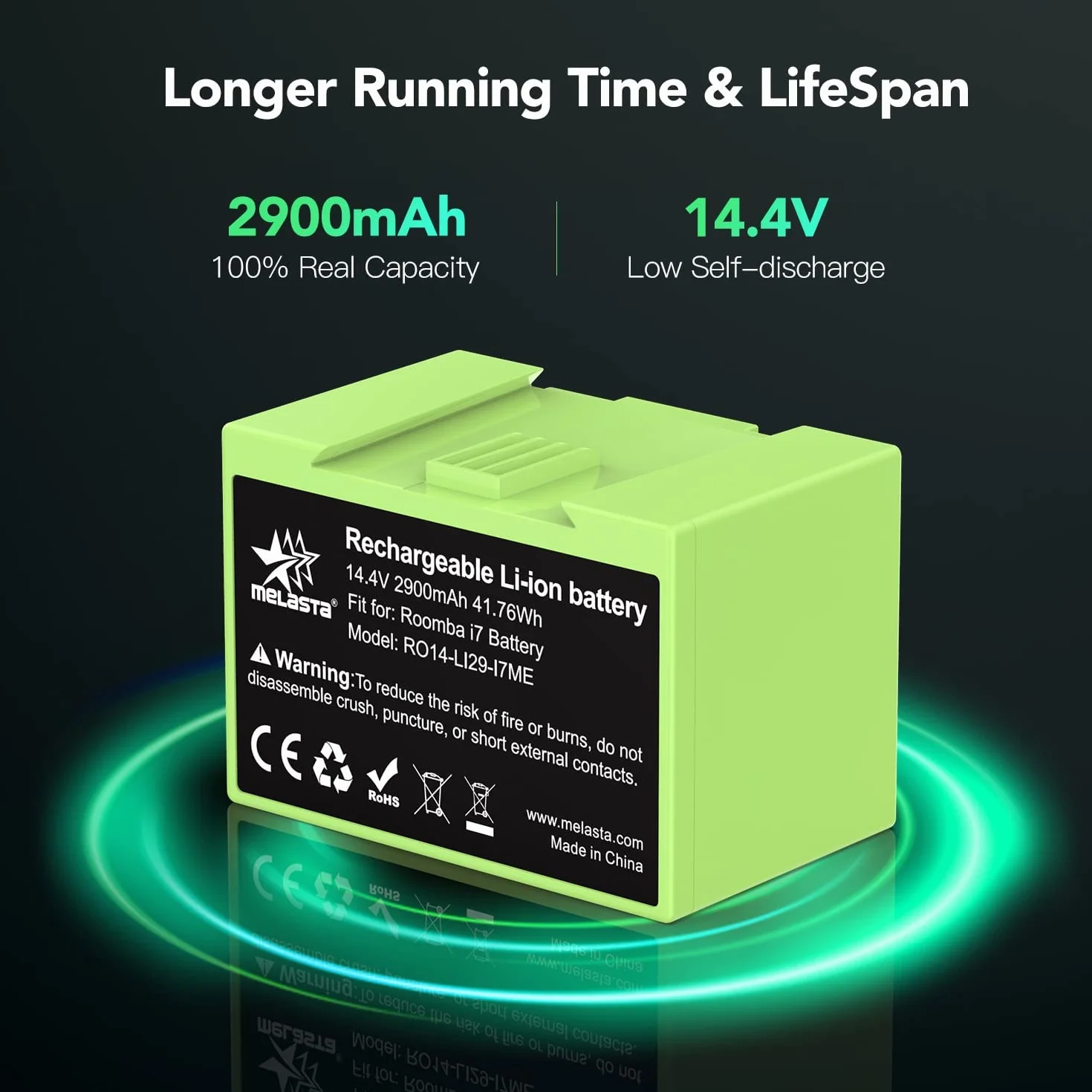 i7 bateria, 14.4V 2900mAh wymiana baterii do Roomba i7/i7+ i4/i4+ i3/i3+ e5 e6 i7158 i7550 i755020 7150 7550, wymiana baterii oni z Litów lub dla Odkurzacz iRobot serii i i i