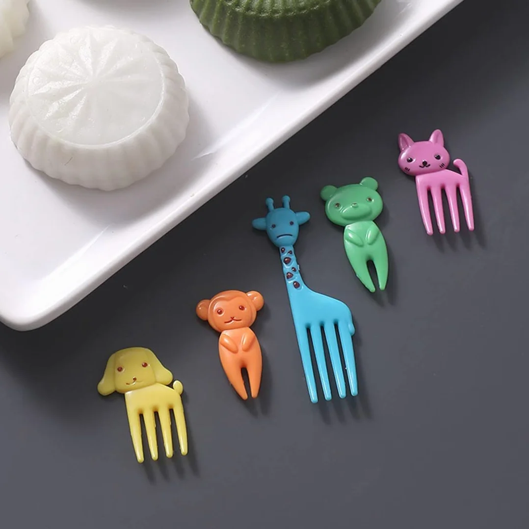 30 sztuk Fruit Forks Kids, Mini widelec do owoców wielokrotnego użytku, widelec deserowy dla dzieci i dorosłych