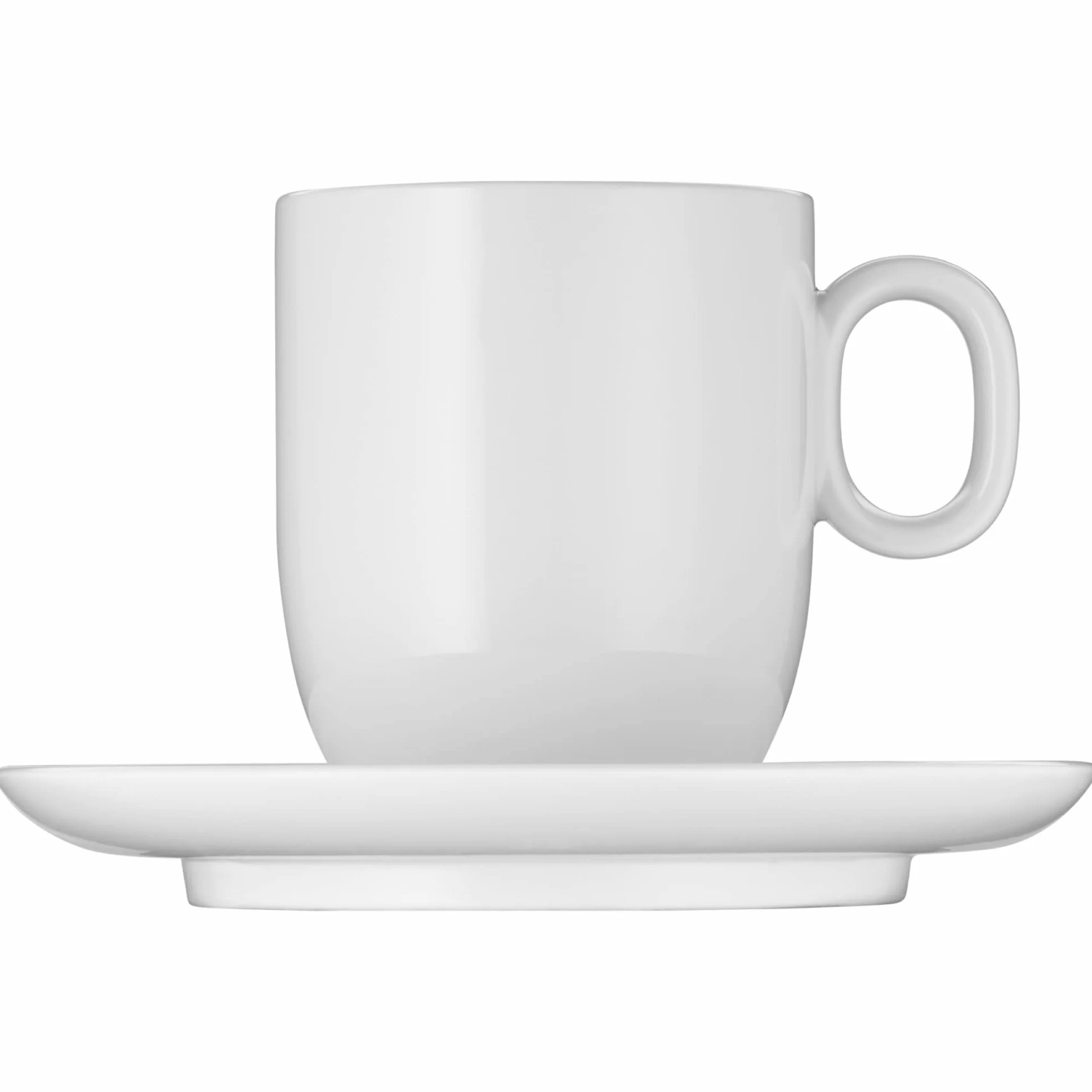 WMF Barista 4-częściowy zestaw filiżanek do kawy, dwie filiżanki do kawy 170 ml ze spodkami do Cafè Crème, filiżanki do cappuccino, porcelanowe szklanki do kawy, nadają się do mycia w zmywarce, kolor