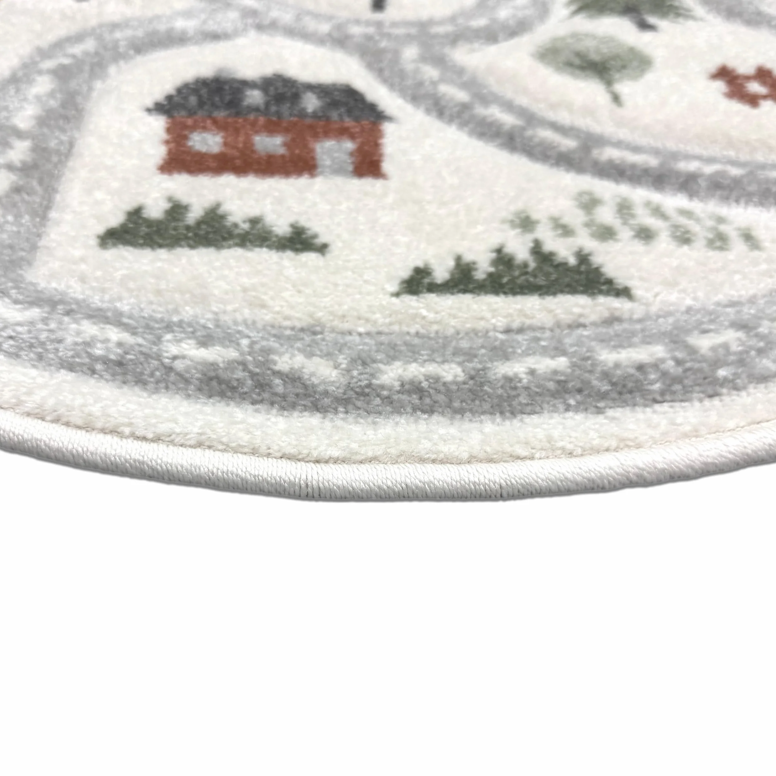 CARPETIA Dywan dziecięcy, dywan do pokoju dziecięcego, z motywem ulicy, z mapą miejską, dywan uliczny, okrągły, miękki, solidny, łatwy w pielęgnacji, dywan do zabawy dla pokoju zabaw, przedszkola