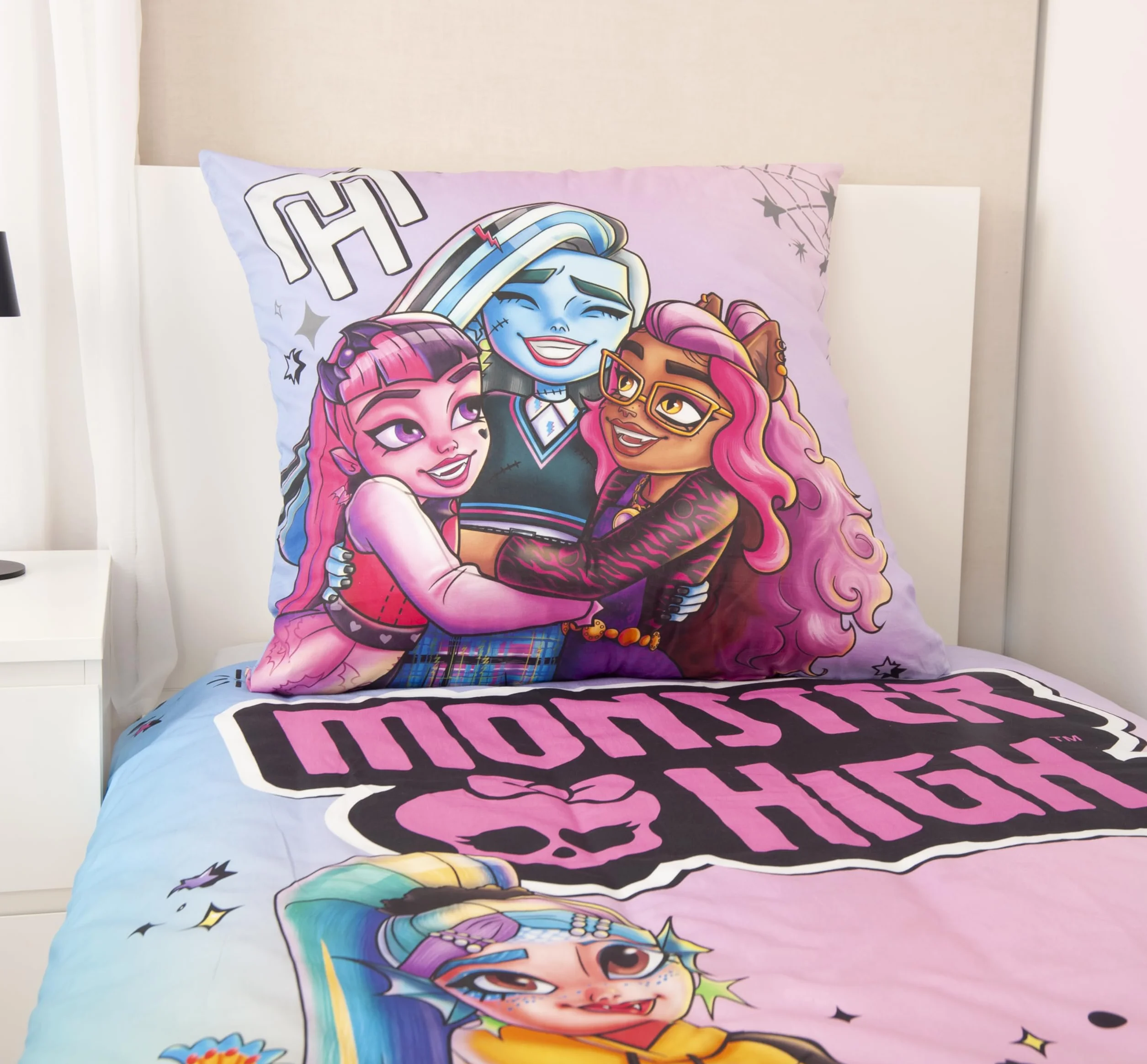 Monster High Pościel 100% Bawełna Renforcé 135x200 cm 80x80 cm