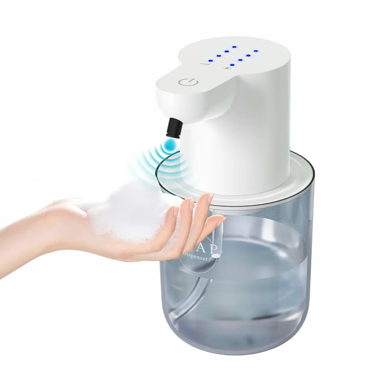 Automatyczny Dozownik Piany Myjącej 400ml Bezdotykowy IPX5 Ładowanie USB Biały