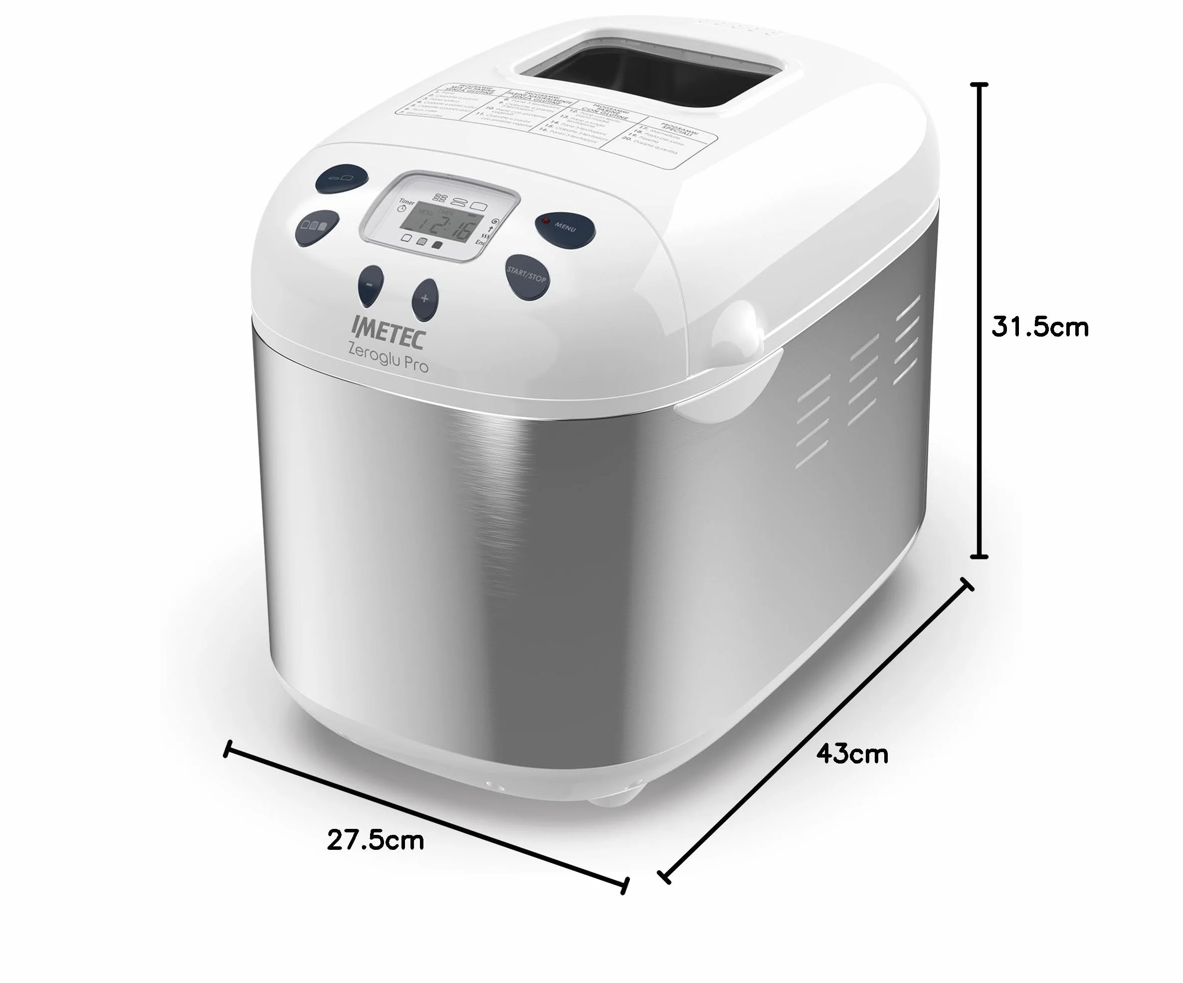 Imetec 7916 Zero-Glu Pro urządzenie do bezglutenowego chleba 20 programów