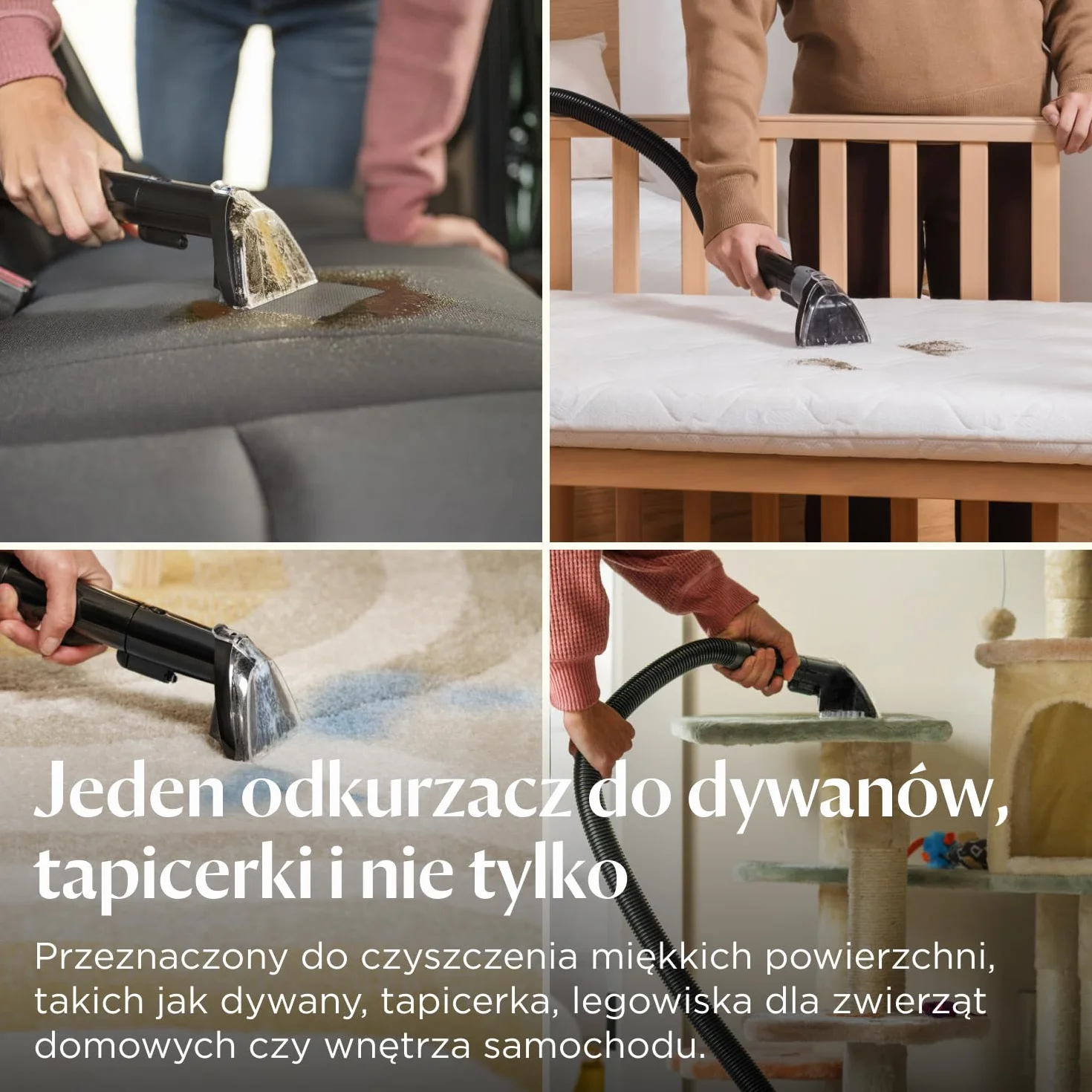 BISSELL SpotClean C5, Odkurzacz Piorący do Tapicerki, Odkurzacz do Dywanów z Systemem Triple Action, Lekka Odkurzacz do Prania Dywanów, Tapicerki, Samochodów, Kanapy i Innych, Mocny Silnik 400W, 3861N