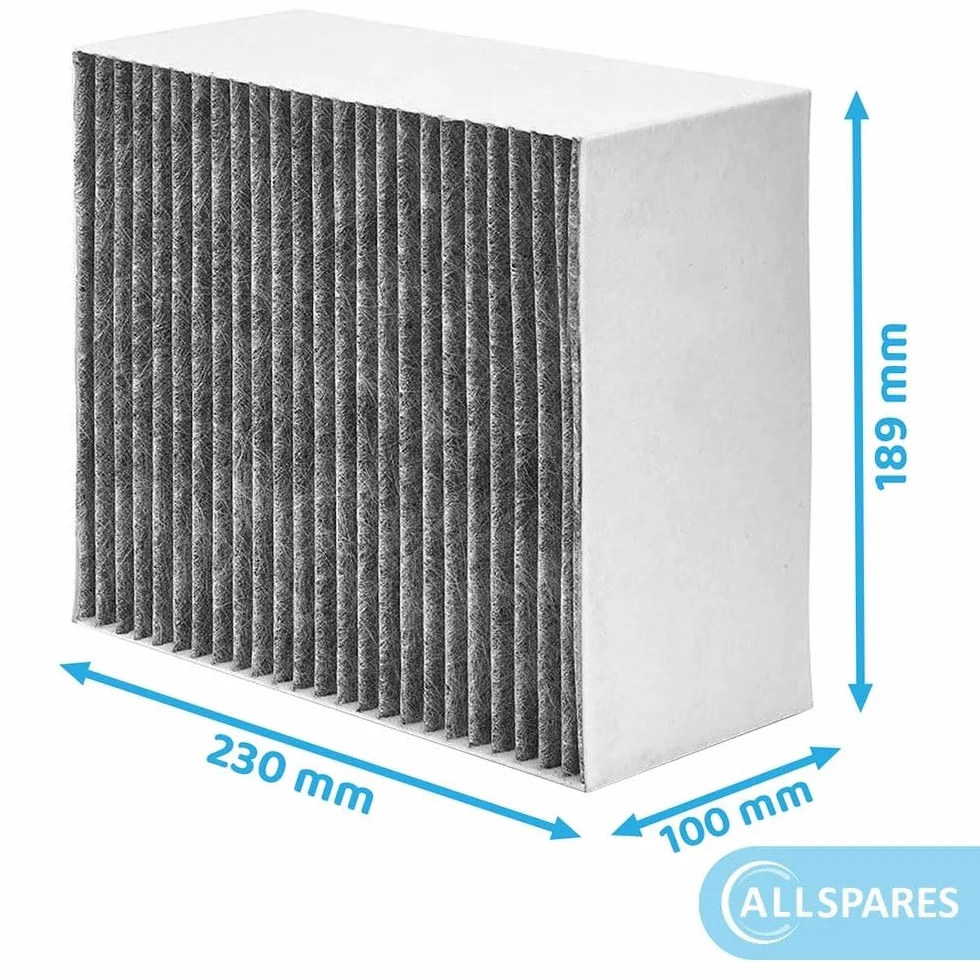 AllSpares CleanAir filtr wymienny (2 szt.) do okapów kuchennych odpowiedni do Bosch DSZ5220, DSZ5201, 00678460/9001155508, 11017314, Siemens LZ56200, Neff Z5170X1, Gaggenau AA2000 110 | 230x190x100mm