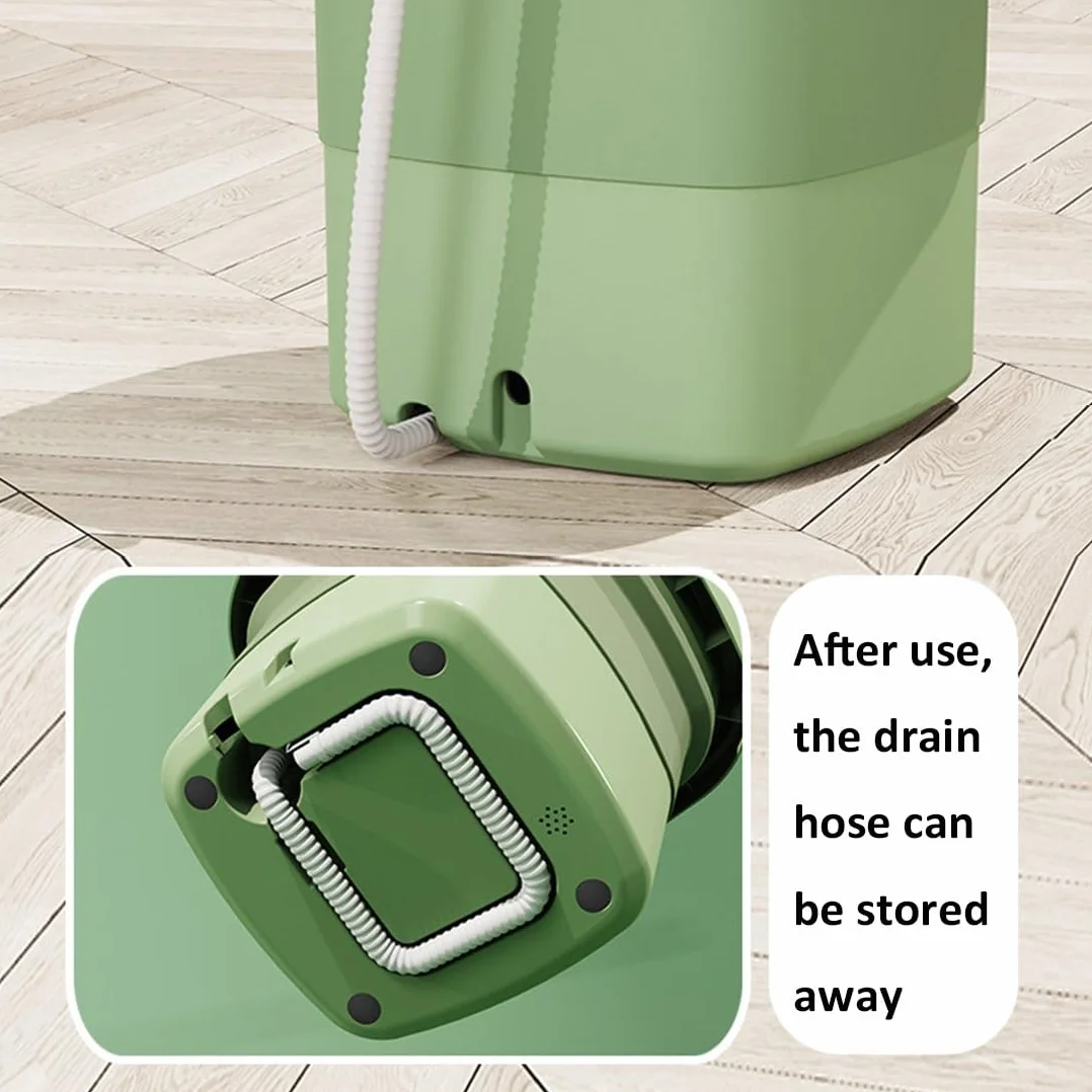 Przenośna Mini Pralka, Mała Podkładka Podróżna, Pojemność 15 L, Zestaw Cykli Prania I Opróżniania, Składana Pralka Do Ubrań(15L/3.96GAL)