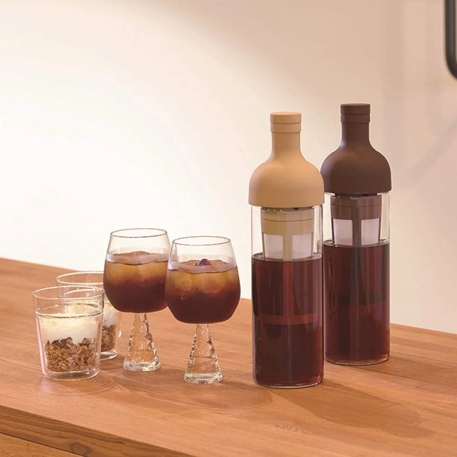 Hario Cold Brew Filtr w Butelce, Guma, Brązowy, 700 mililitrów