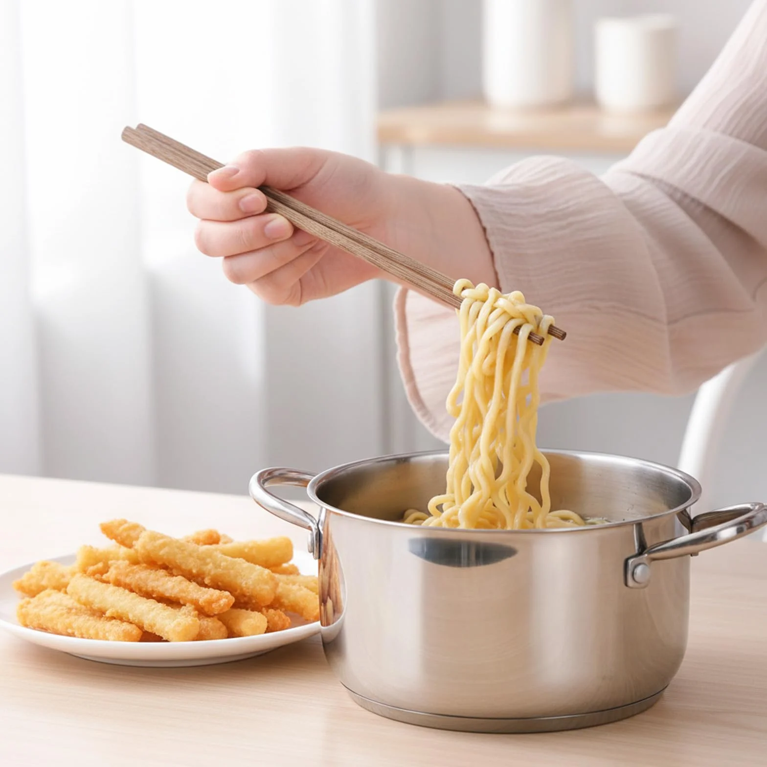 8 par długich pałeczek do jedzenia 30 cm, tradycyjne, chińskie drewno, długie pałeczki z drewna do garnka, pieczenia, makaronu, hotpotu, kuchni