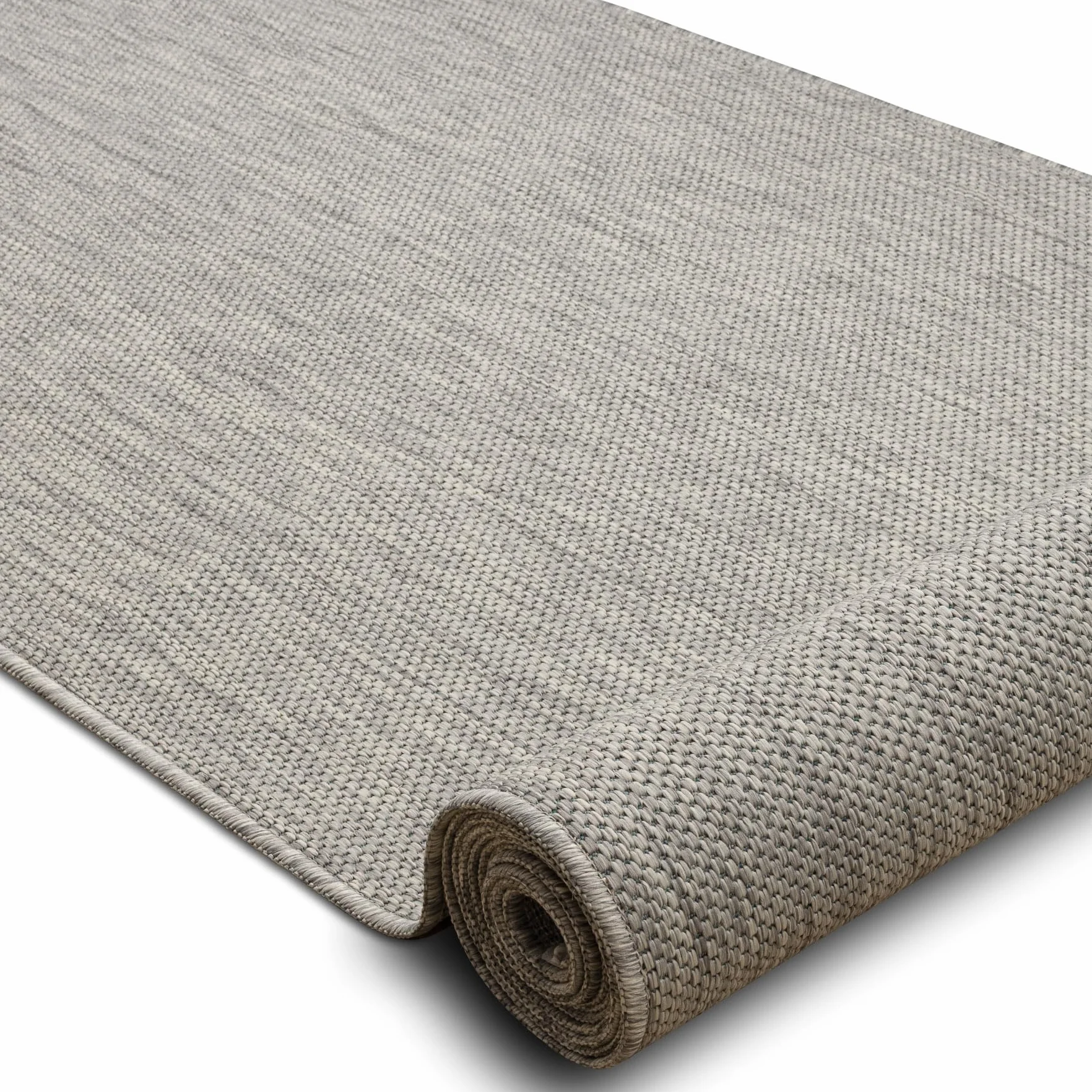 Bieżnik SISAL SION Melange płasko tkany, szary, 100 cm, 100 x 520 cm, szary