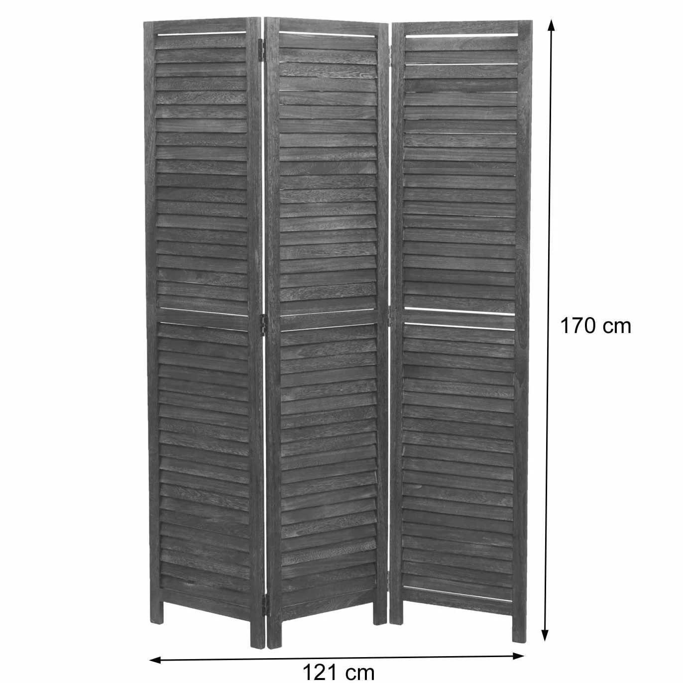 Mendler Parawan HWC-C30, ścianka działowa, ochrona przed wzrokiem, styl shabby vintage, 170 x 120 cm – zielony