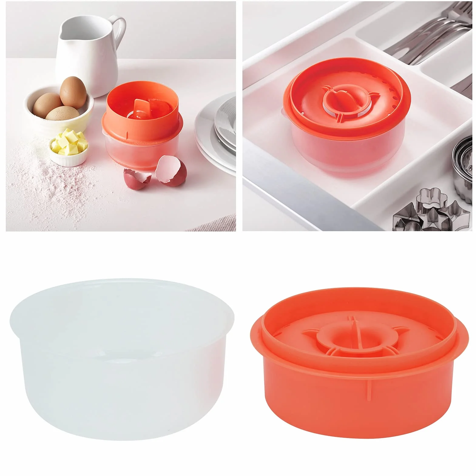 Separator Do Jajek Separator Białek żółtkowych Pudełko Do Przechowywania Z Filtrem Z Białka Jaja Gadżety Kuchenne Na Poziomie Spożywczym Separator Do Jajek Do Gotowania W Kuchni Gadżety(czerwony)