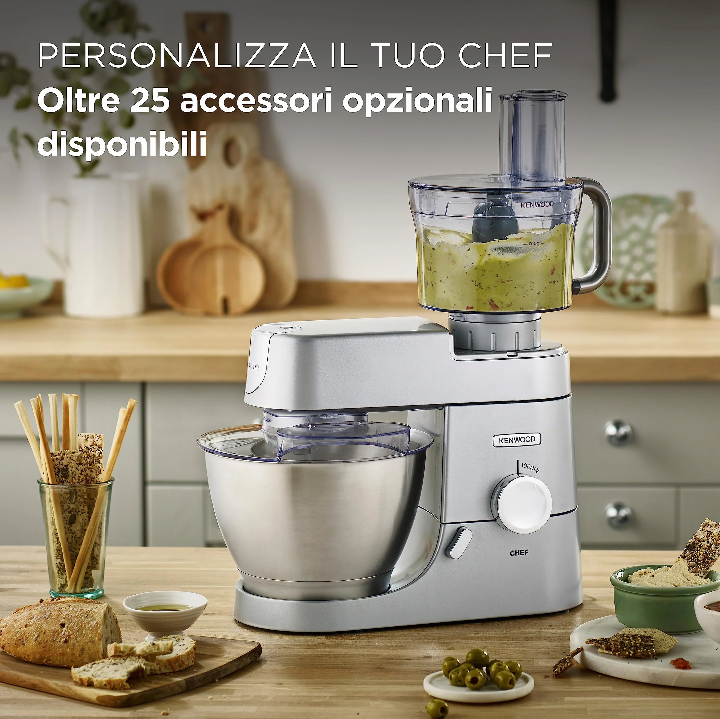Kenwood Chef Kvc3110S Robot Kuchenny, 1000 W, Srebrny