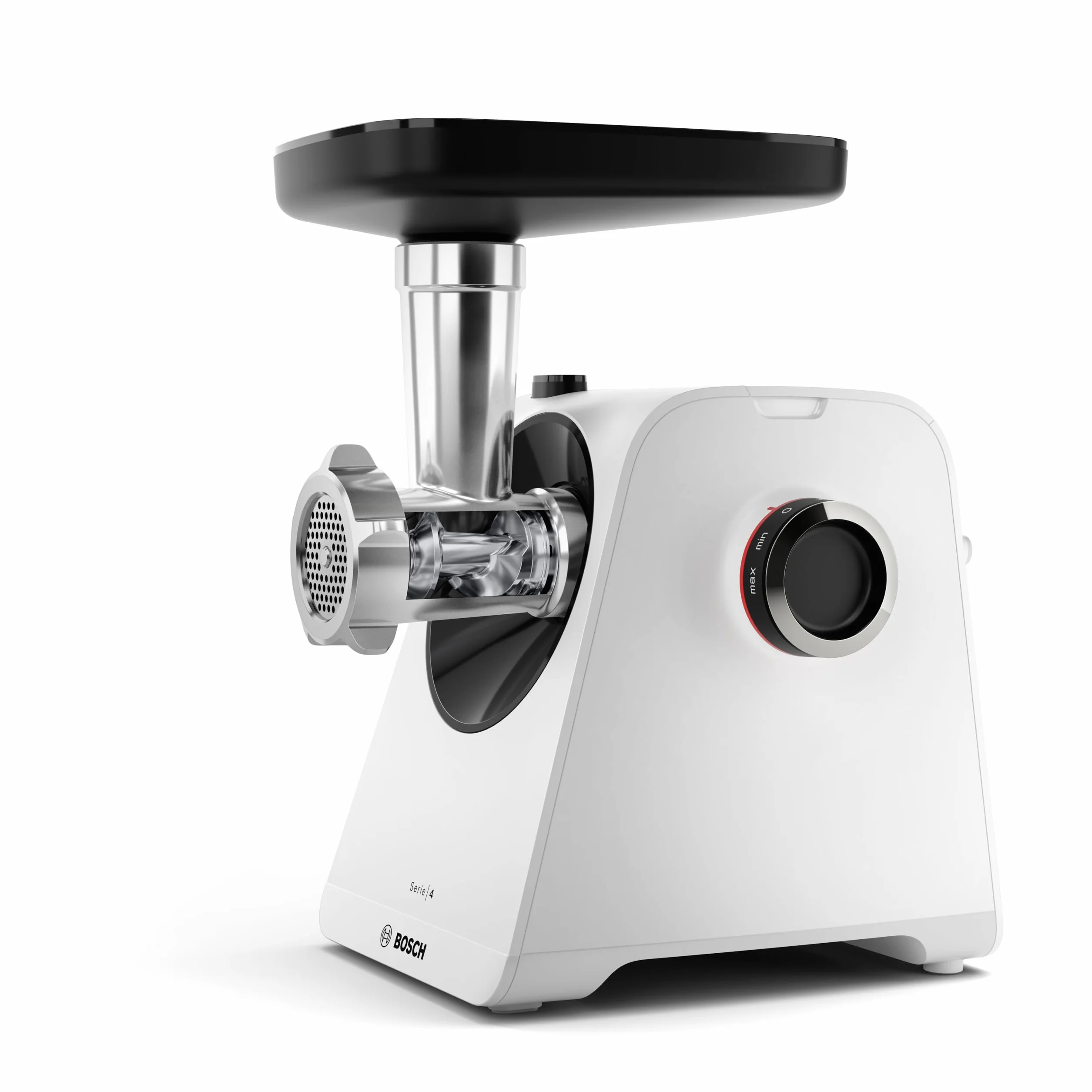 Bosch Maszynka do mielenia MultiPower Serie 4 MFWS420W, 1900 W, funkcja Revers, metalowa komora, Biały/Czarny