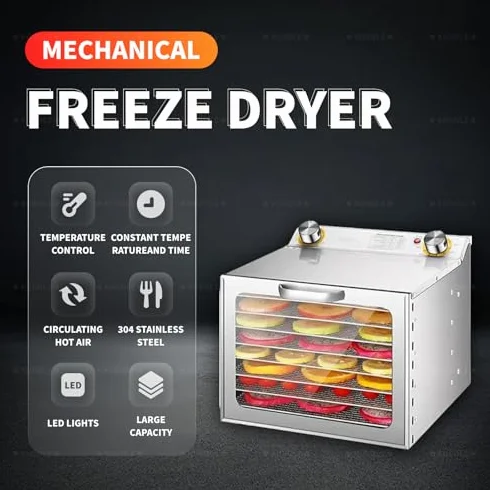 Premium 400W Odwadniacz do żywności, 8-12 warstw z precyzyjnym 35-90C Temp Control i 0-12H Timer, wydajne suszenie na owoce, warzywa, zioła i mięso, idealne do zdrowych domowych przekąsek