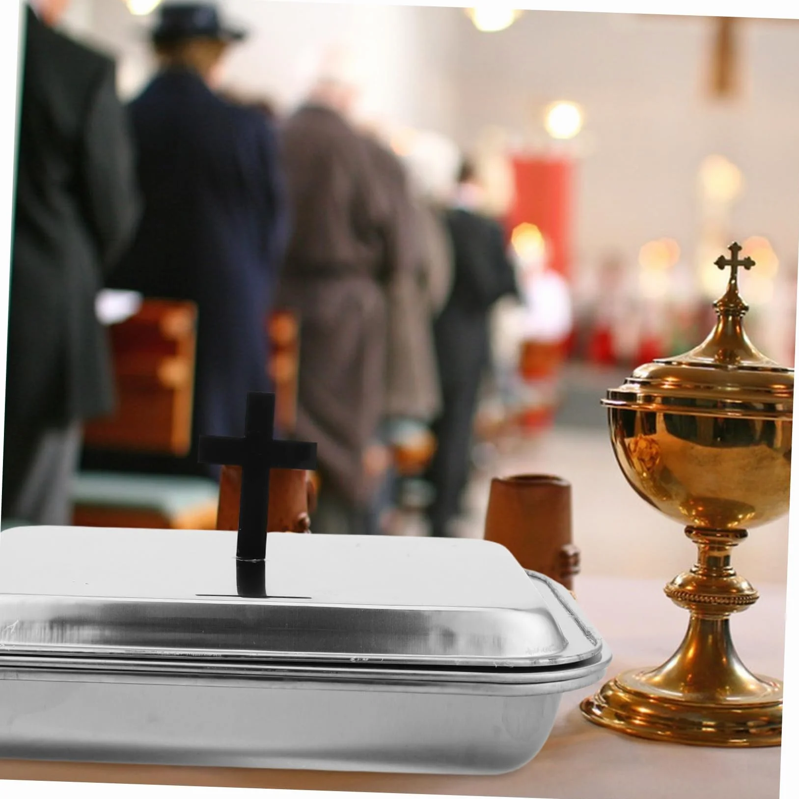 Szt Tacek Stali Nierdzewnej Otworami Podajnik Kieliszki i Karty Uroczystości Religijne Rodzinne Spotkania Dekoracyjna Świąteczne Przyjęcia