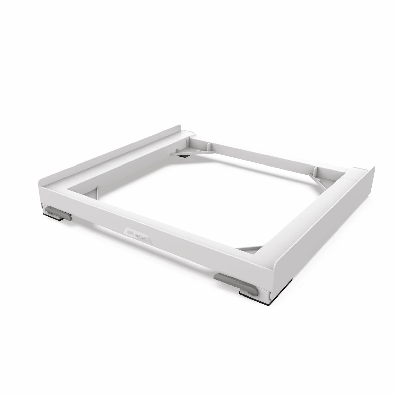 Meliconi Base Move EVO, z Kółkami i Hamulcami, Antywibracyjna, Wzmocnione Opakowanie do Pralki i Suszarki 60 x 60 cm, Wytrzymała, Udźwig 250 kg, Biała