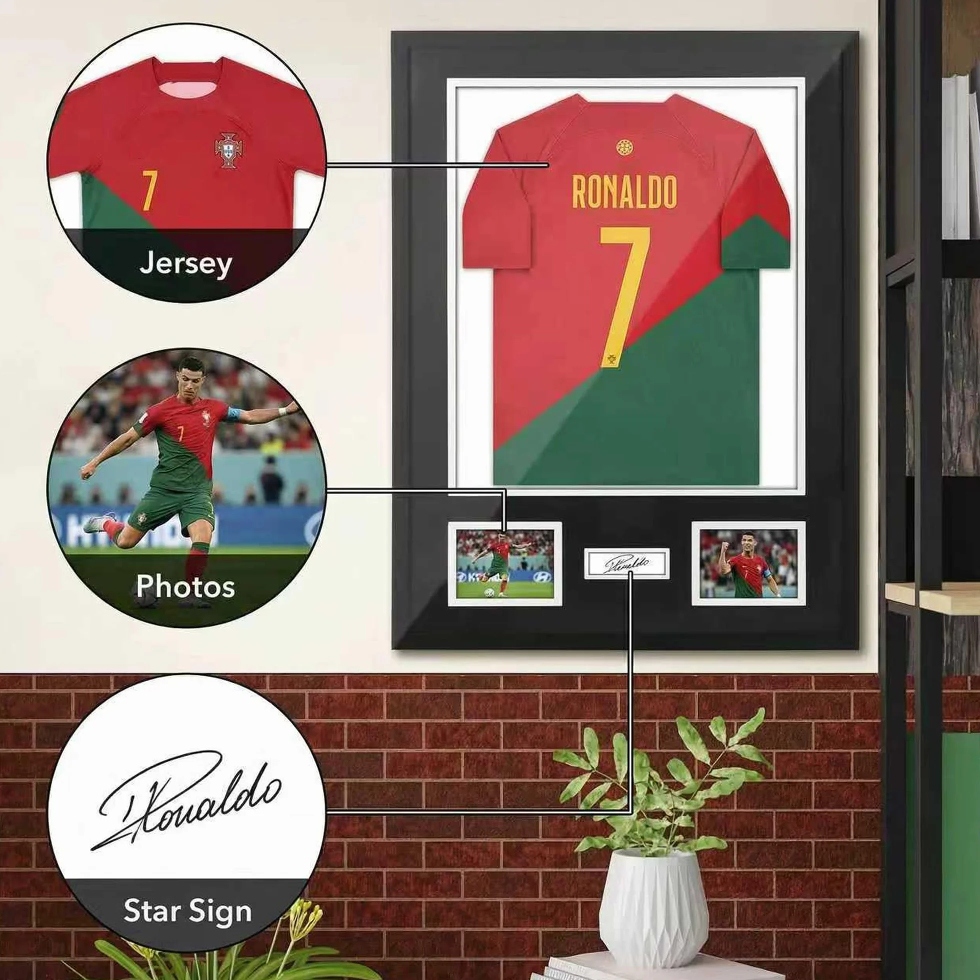 Ramka na Koszulkę Piłkarską 60×80 cm – Aluminiowa Ramka do Koszulki DIY, Do Montażu na Ścianie, Do Koszulek Piłkarskich, Rugby i T-Shirtów Zespołów