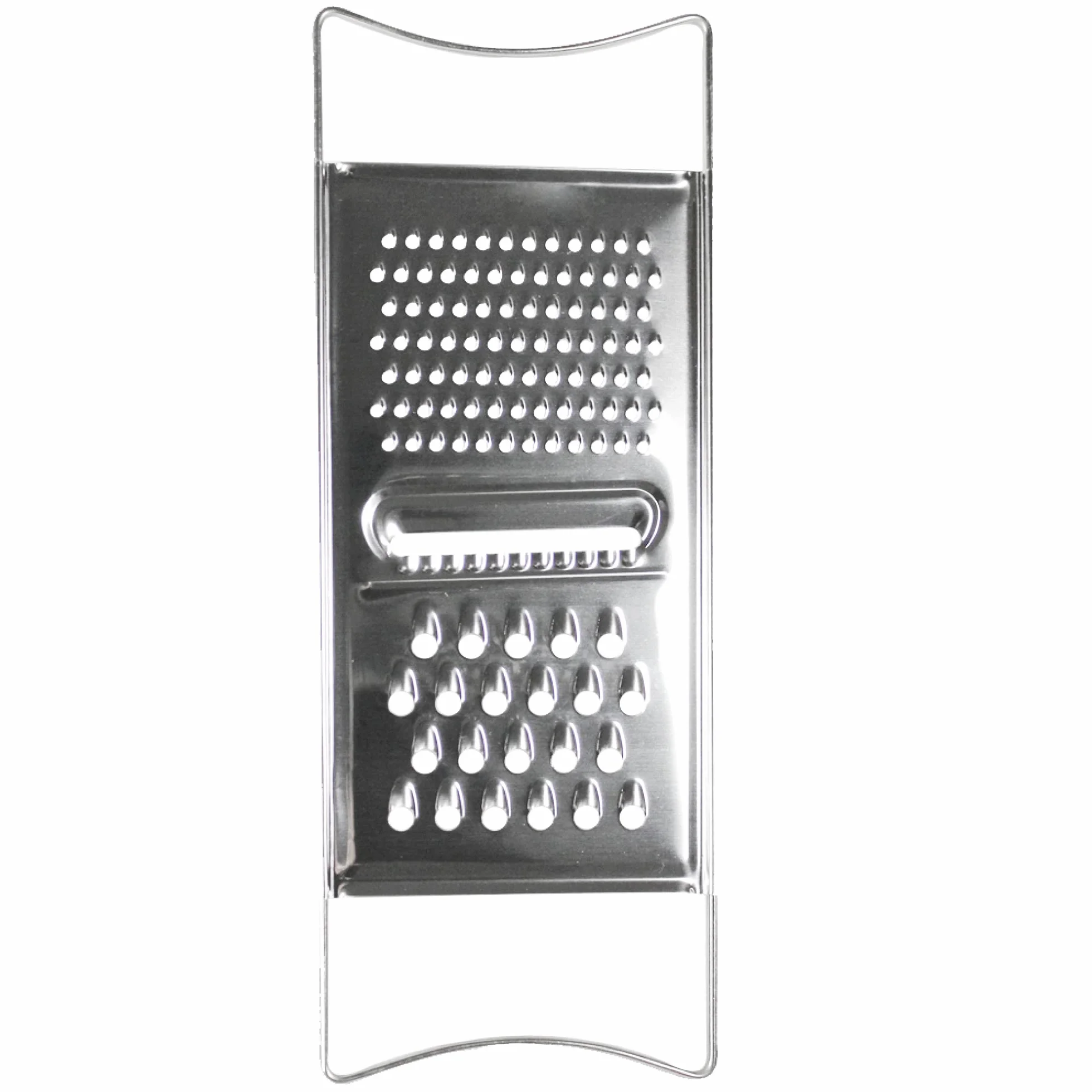 com-four® Tarka do warzyw/surówek ze stali nierdzewnej, uniwersalna tarka z różnymi powierzchniami tarcia (01 sztuka – płaska tarka)