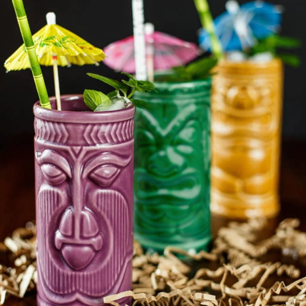 Mikamax Tiki Mugs - Kubki Tiki - Kubki Koktajlowe - Kieliszki do Koktajli - Kubki Ceramiczne - Kubki Barowe - Kieliszki Imprezowe - Kompletny Zestaw