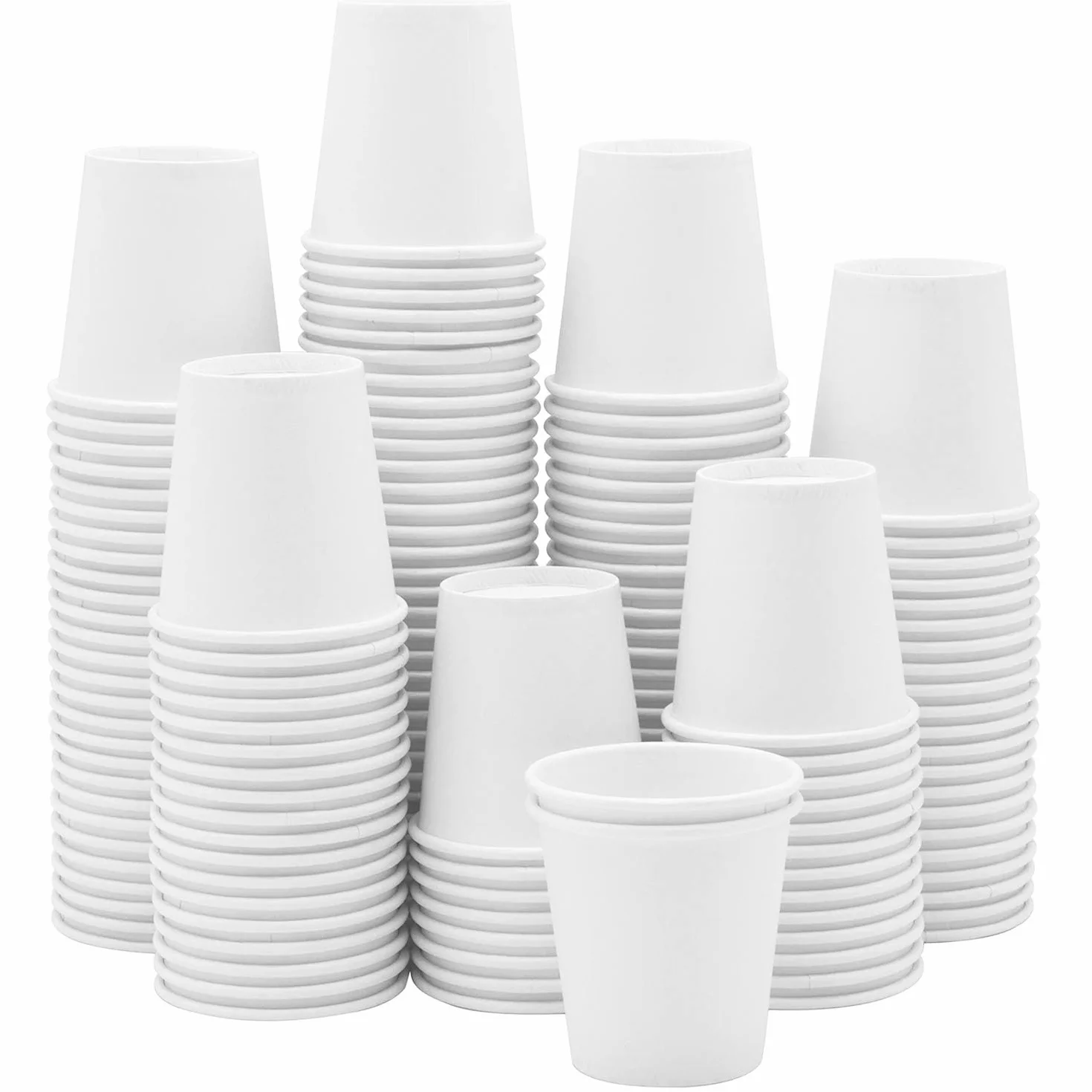 GUSTO 85 ml - 90 ml - 300 szt. białych małych papierowych kubków, jednorazowe mini łazienkowe kubki do płukania jamy ustnej - przyjazne dla środowiska i wszechstronne (dawniej wygodne opakowanie)
