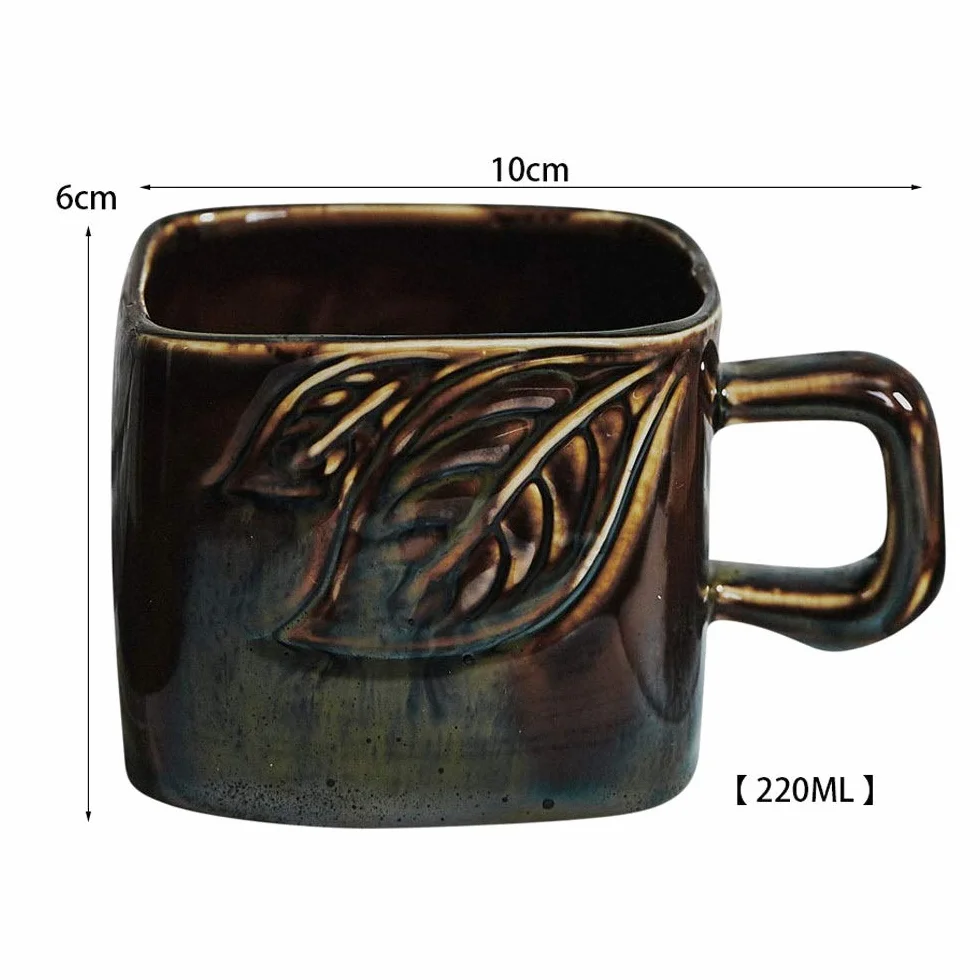 Porcelanowy kubek do kawy 220 ml, duże latte kubki kokosowe kubki na mleko z uchwytem filiżanki kubek śniadaniowy kubek na koktajl mleczny kubek do świątecznych barów kuchni